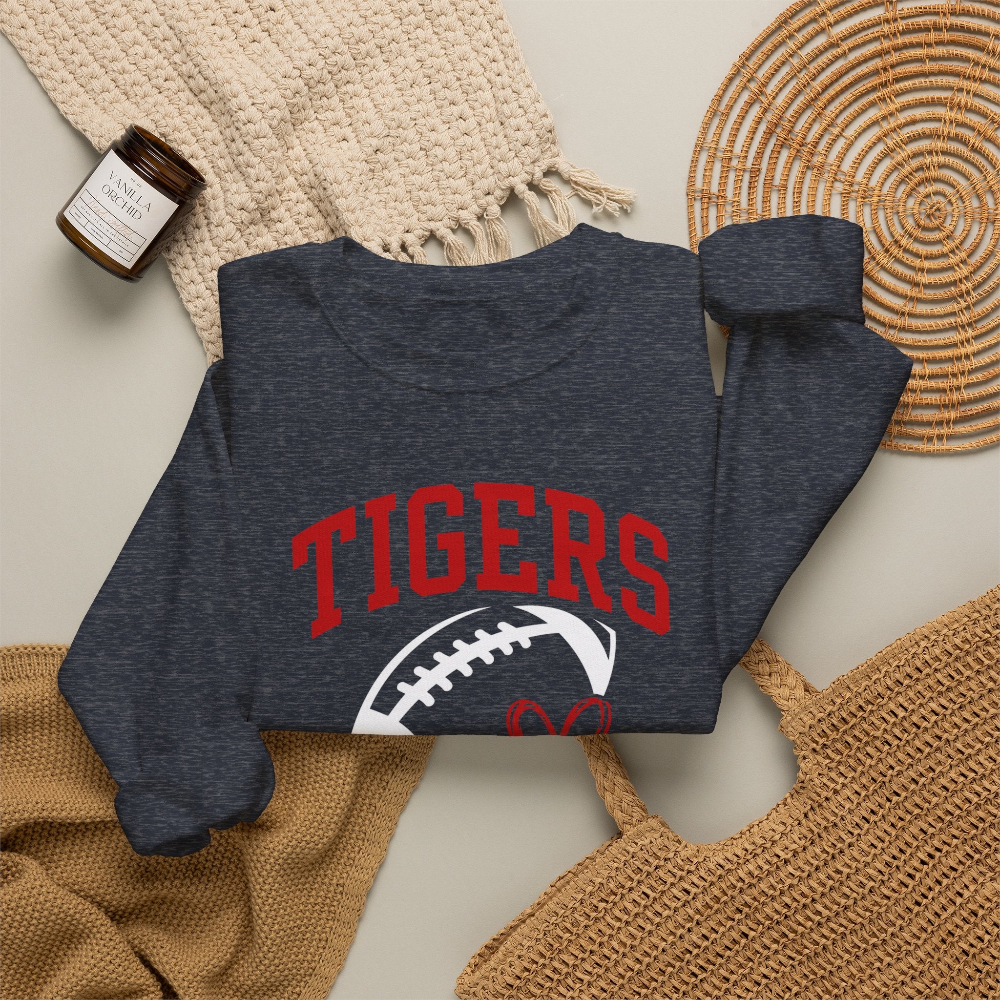 Tigers Football Crewneck Sweatshirt/Game Day Spirit Wear