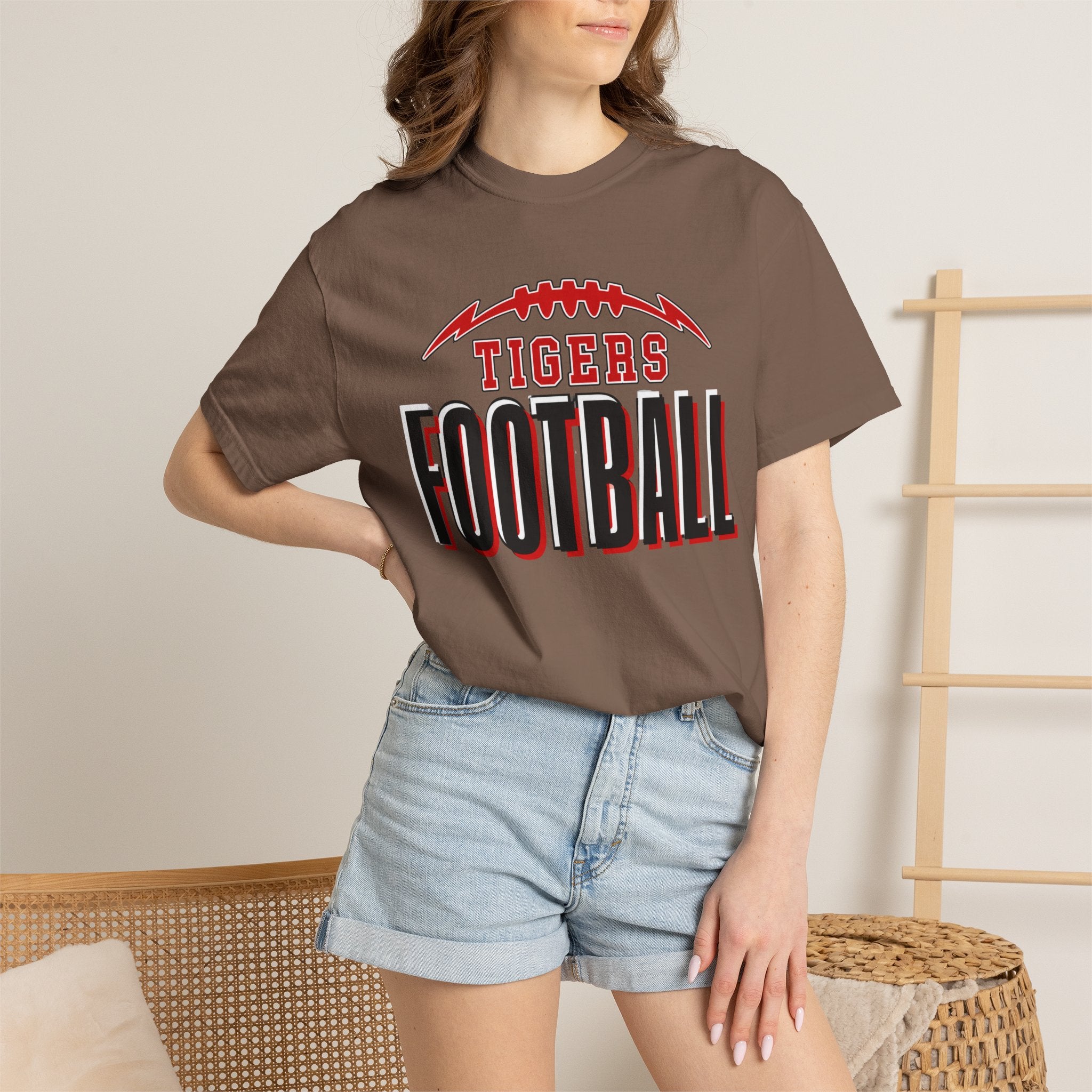 Tigers Football Comfort Colors Tee