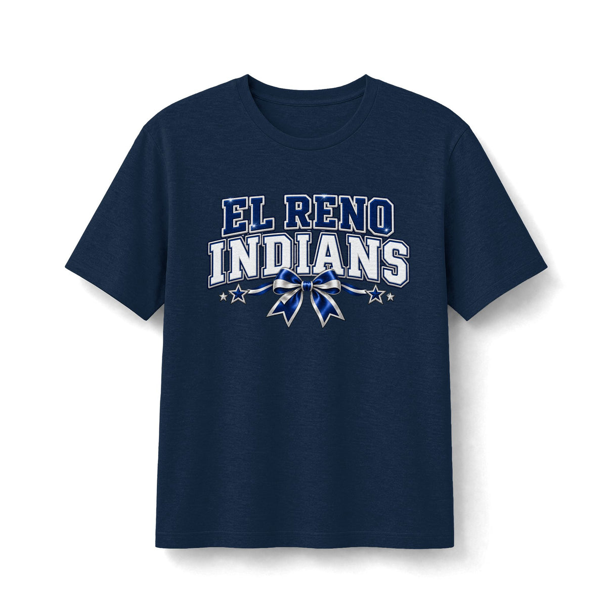 El Reno Indians Navy & White Game Day Tee