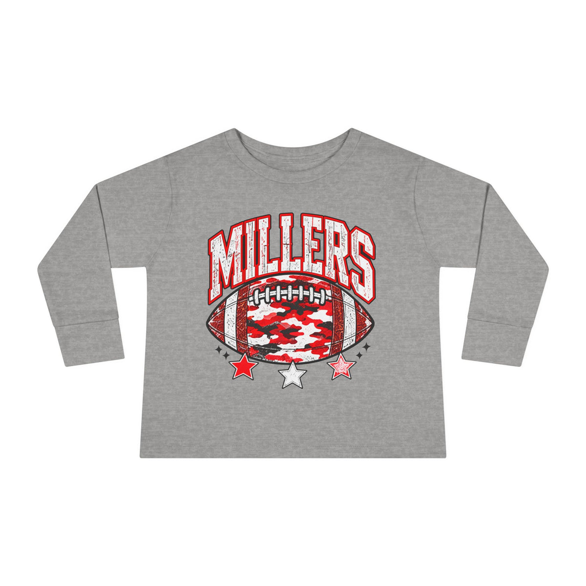 Little Millers Camo Football Toddler Long Sleeve Tee