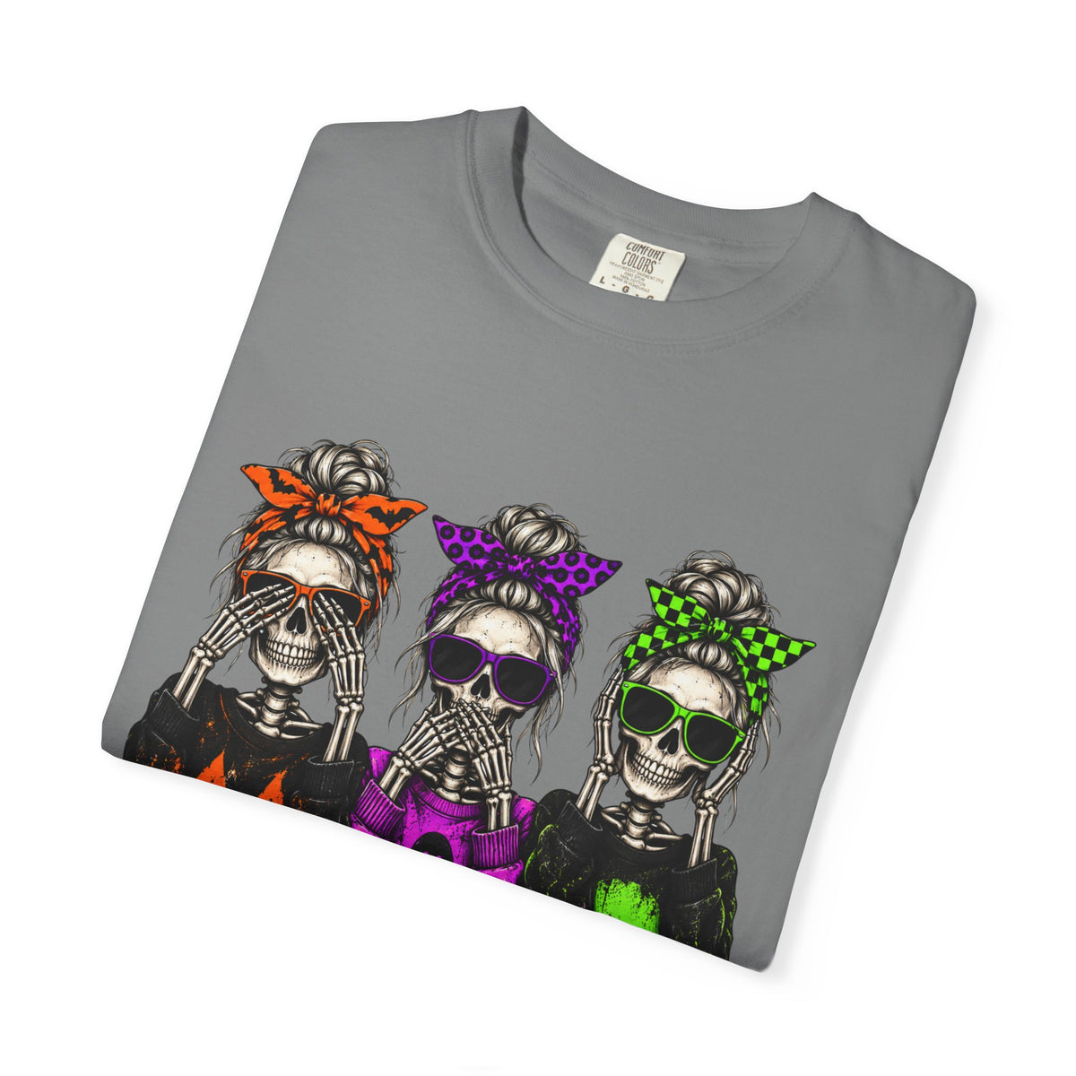 Halloween Skeletons T-Shirt - Colorful Spooky Graphic Tee