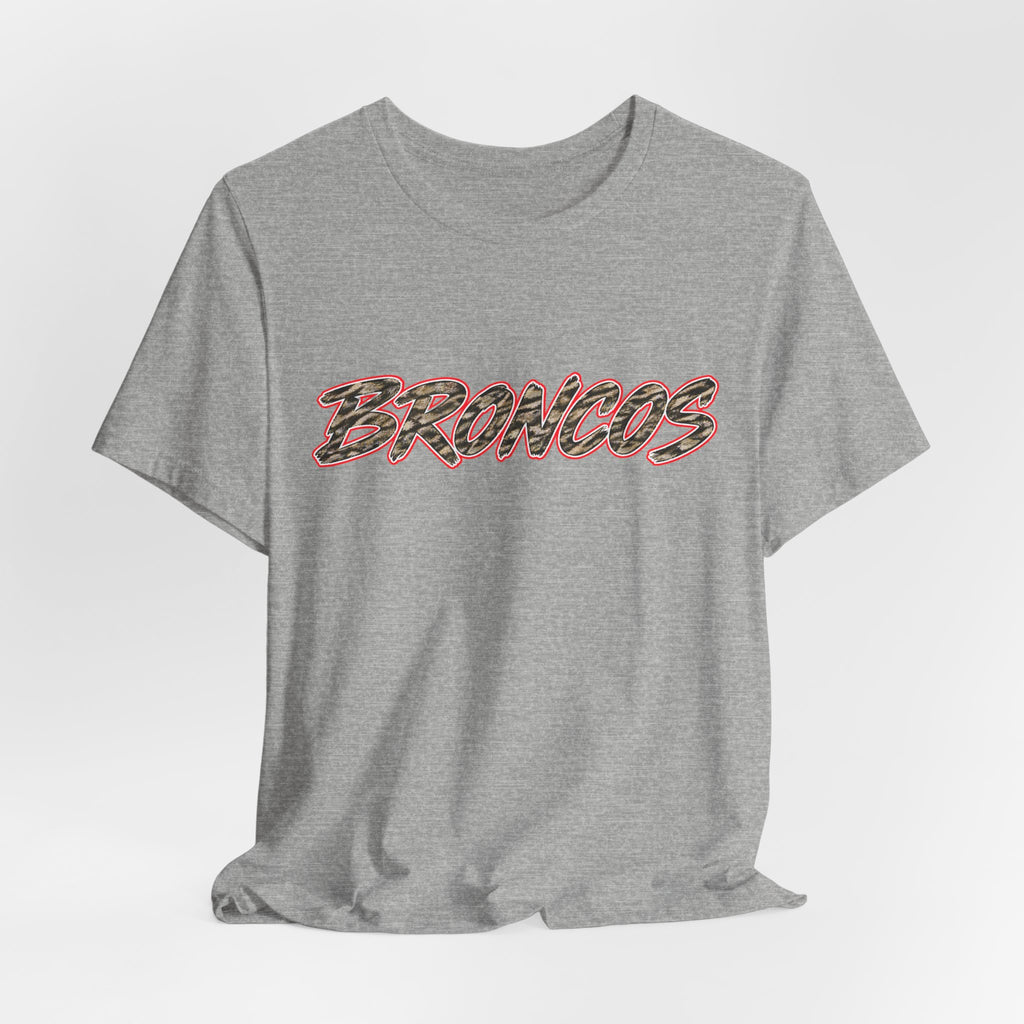 BRONCOS Leopard Print Unisex Tee - Bella+Canvas 3001