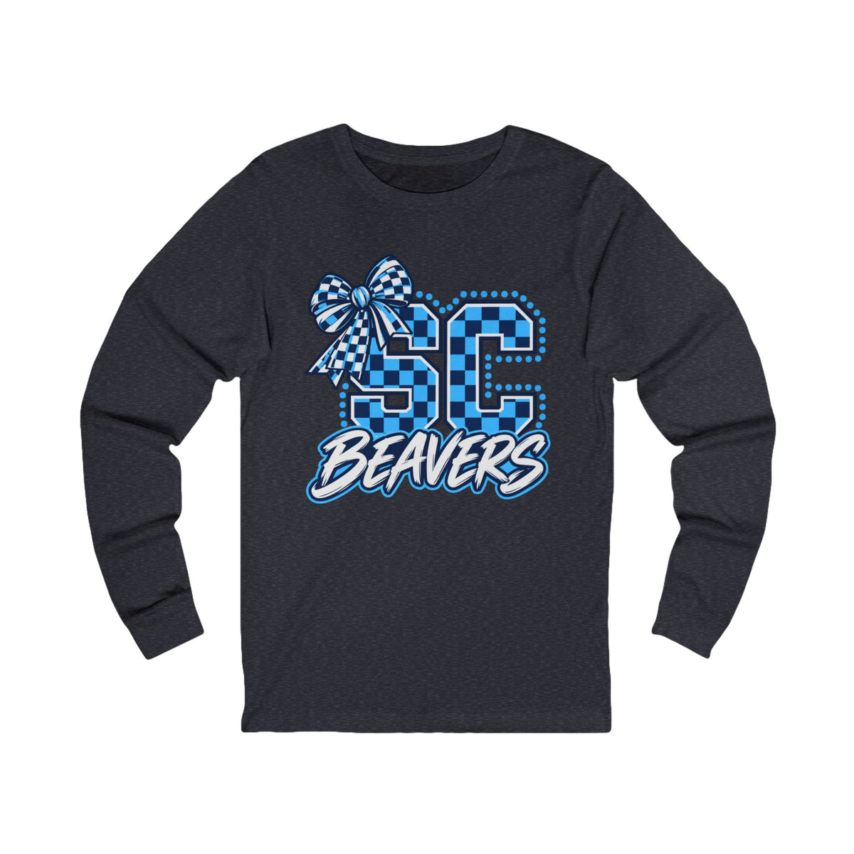 SC Beavers Checkered Bow Long Sleeve Tee