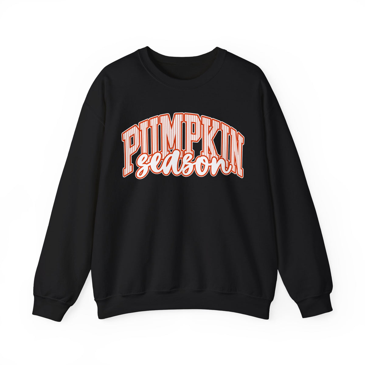 Pumpkin Season Pinstripe Crewneck Sweatshirt