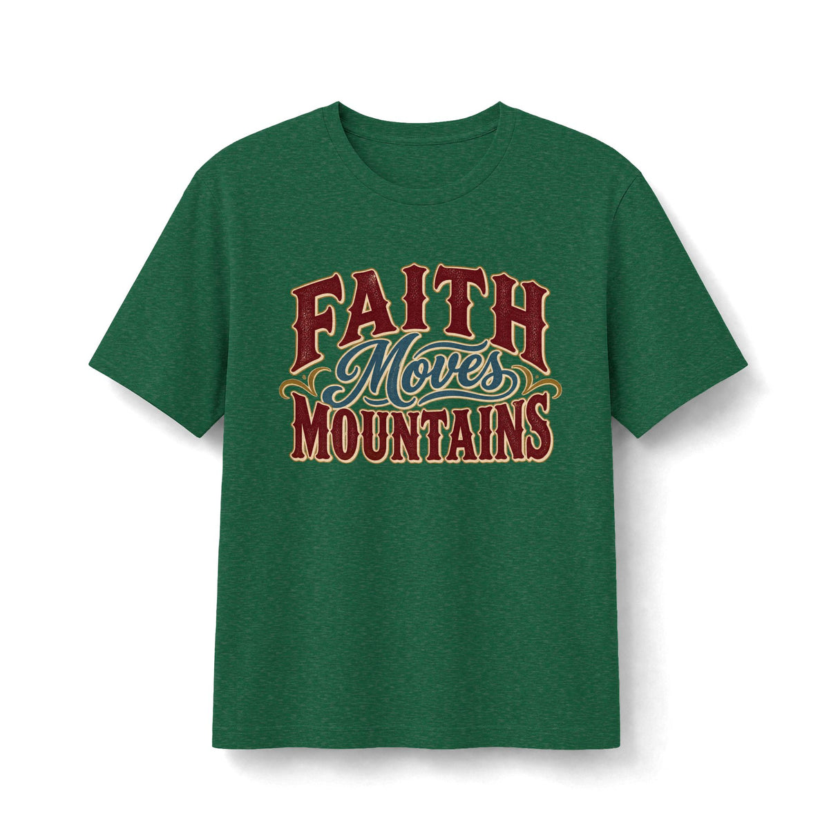 Faith Moves Mountains Vintage Christian T-Shirt