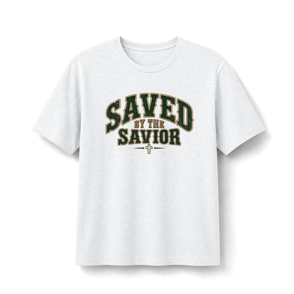 Saved by the Savior Vintage Christian T-Shirt