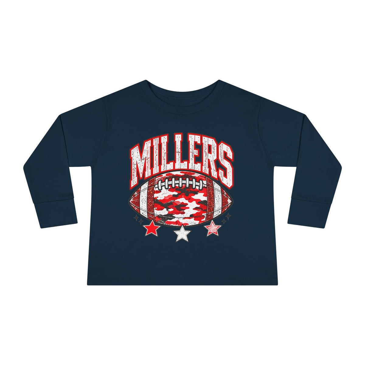 Little Millers Camo Football Toddler Long Sleeve Tee