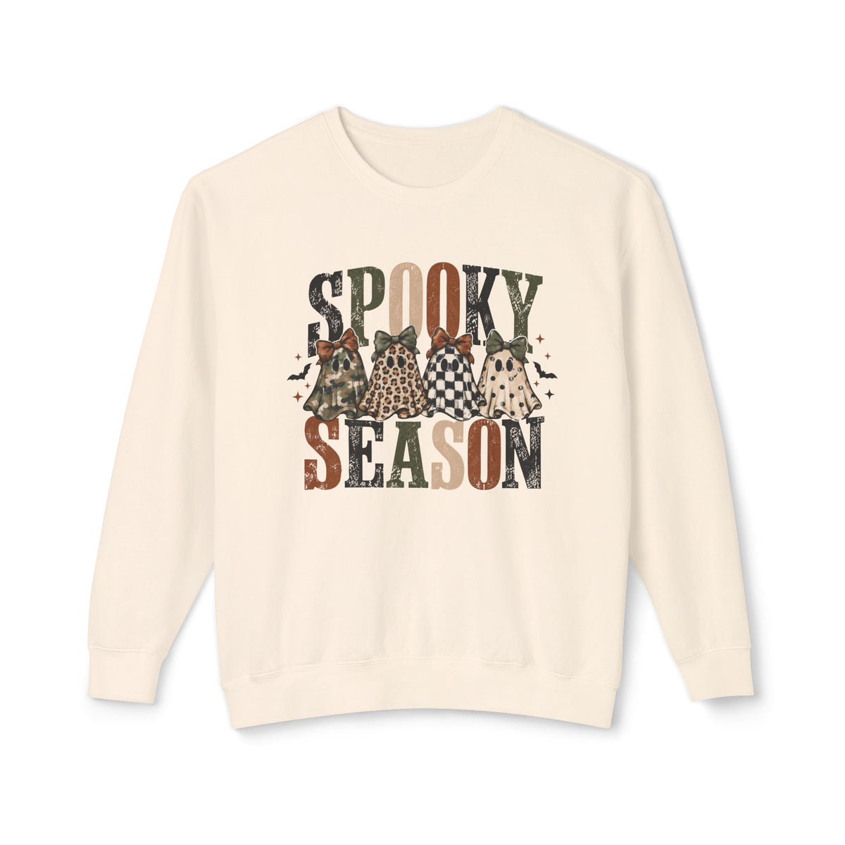 Spooky Season Ghosts Lightweight Crewneck Sweatshirt