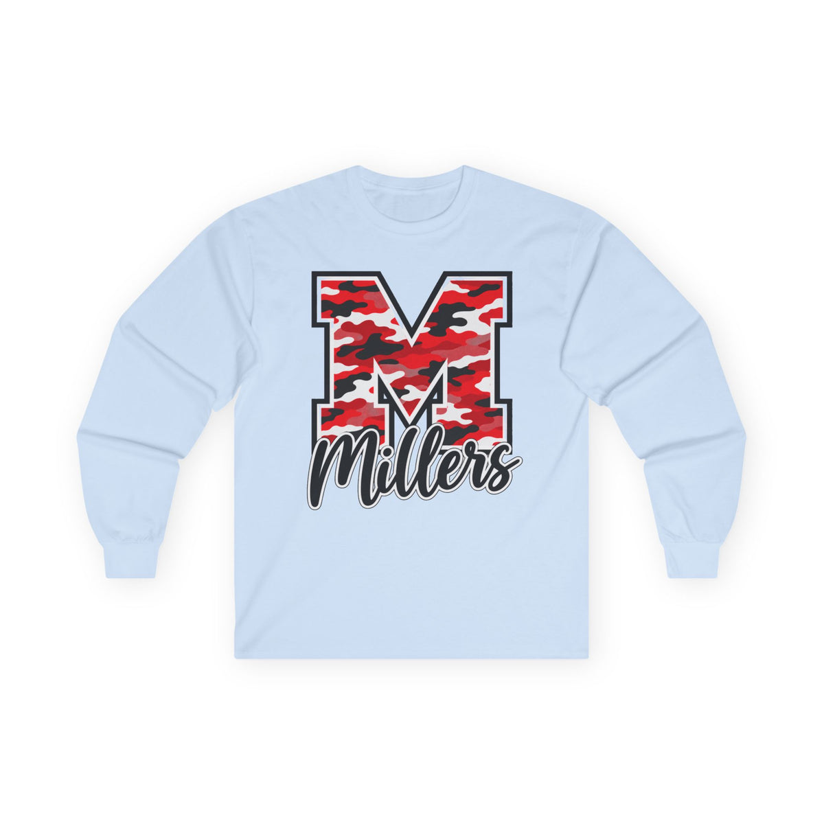 Millers Red Camo "M" Long Sleeve Tee