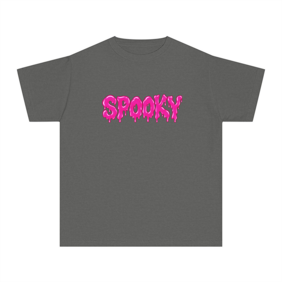 Neon Spooky Halloween T-Shirt - Pink Drip Youth