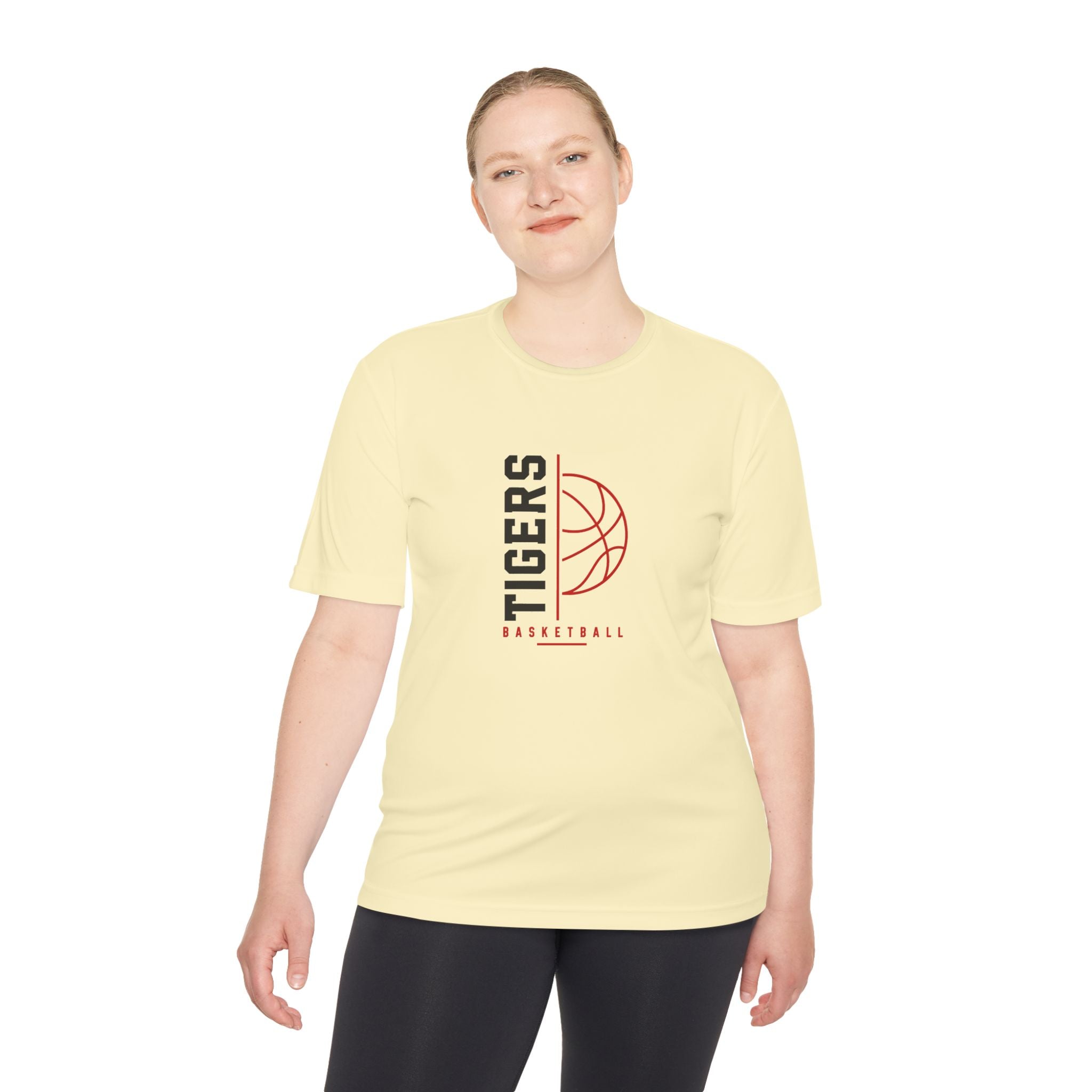 Tigers Basketball Tee - Vertical Logo Moisture-Wicking Shirt