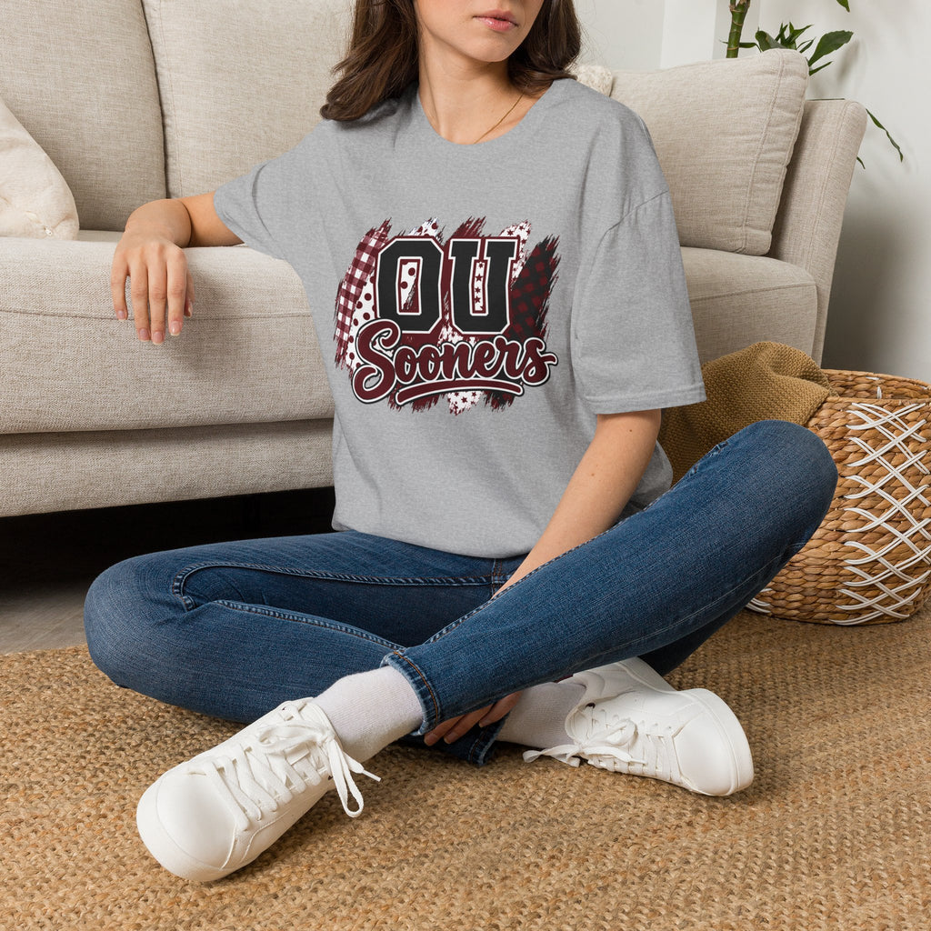 Sooners Mixed-Print Unisex Softstyle T-Shirt
