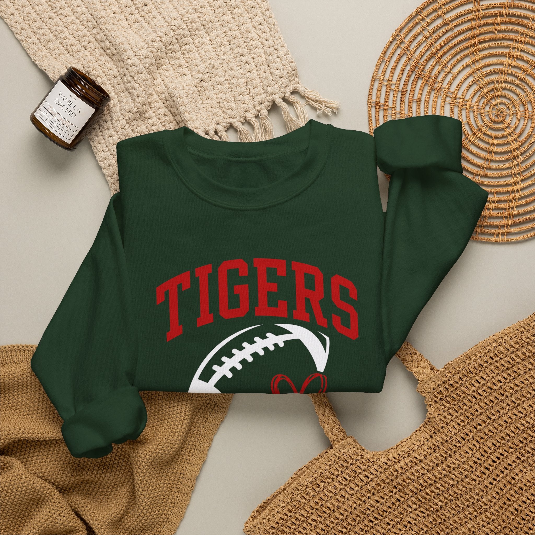 Tigers Football Crewneck Sweatshirt/Game Day Spirit Wear