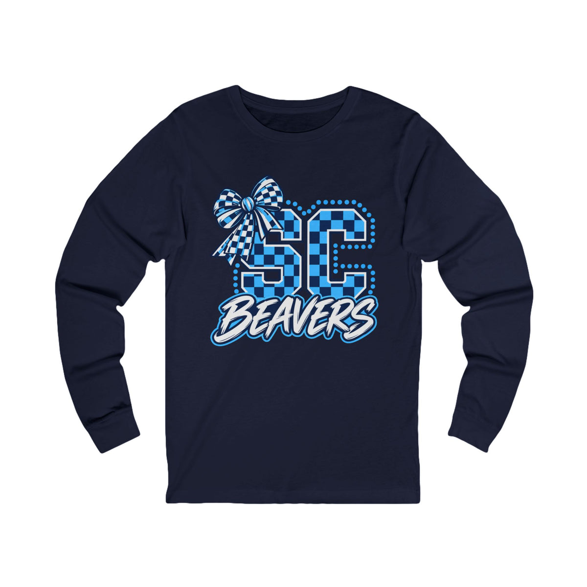 SC Beavers Checkered Bow Long Sleeve Tee