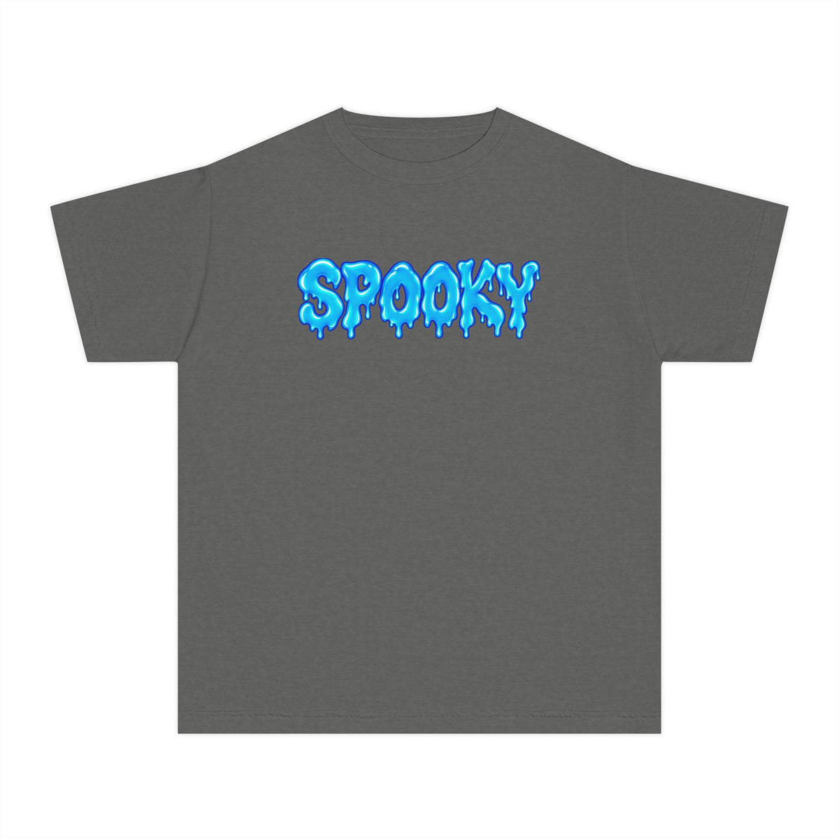 Electric Blue Spooky Halloween T-Shirt - Drip Youth Tee