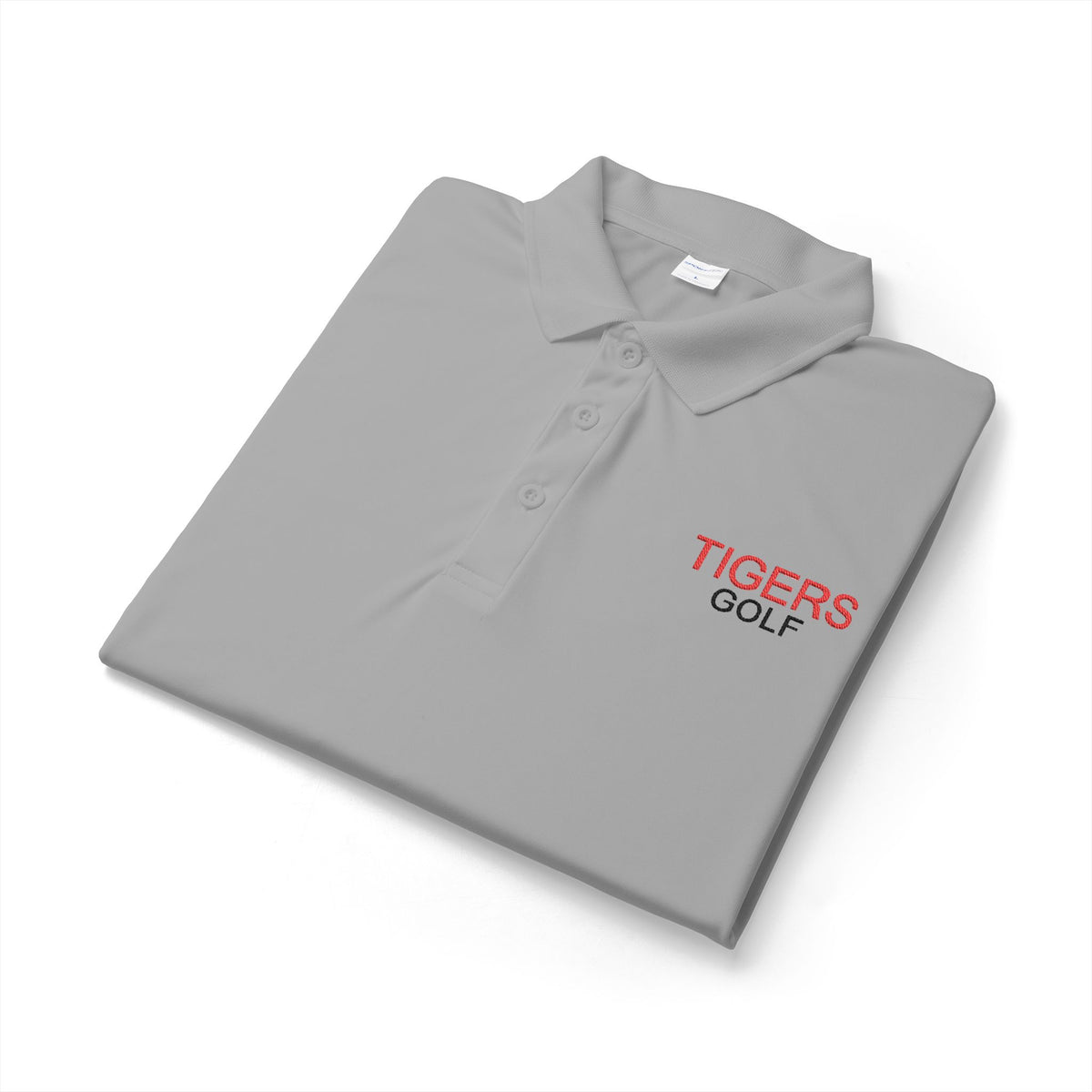 Tigers Golf Embroidered Polo - Red & Black