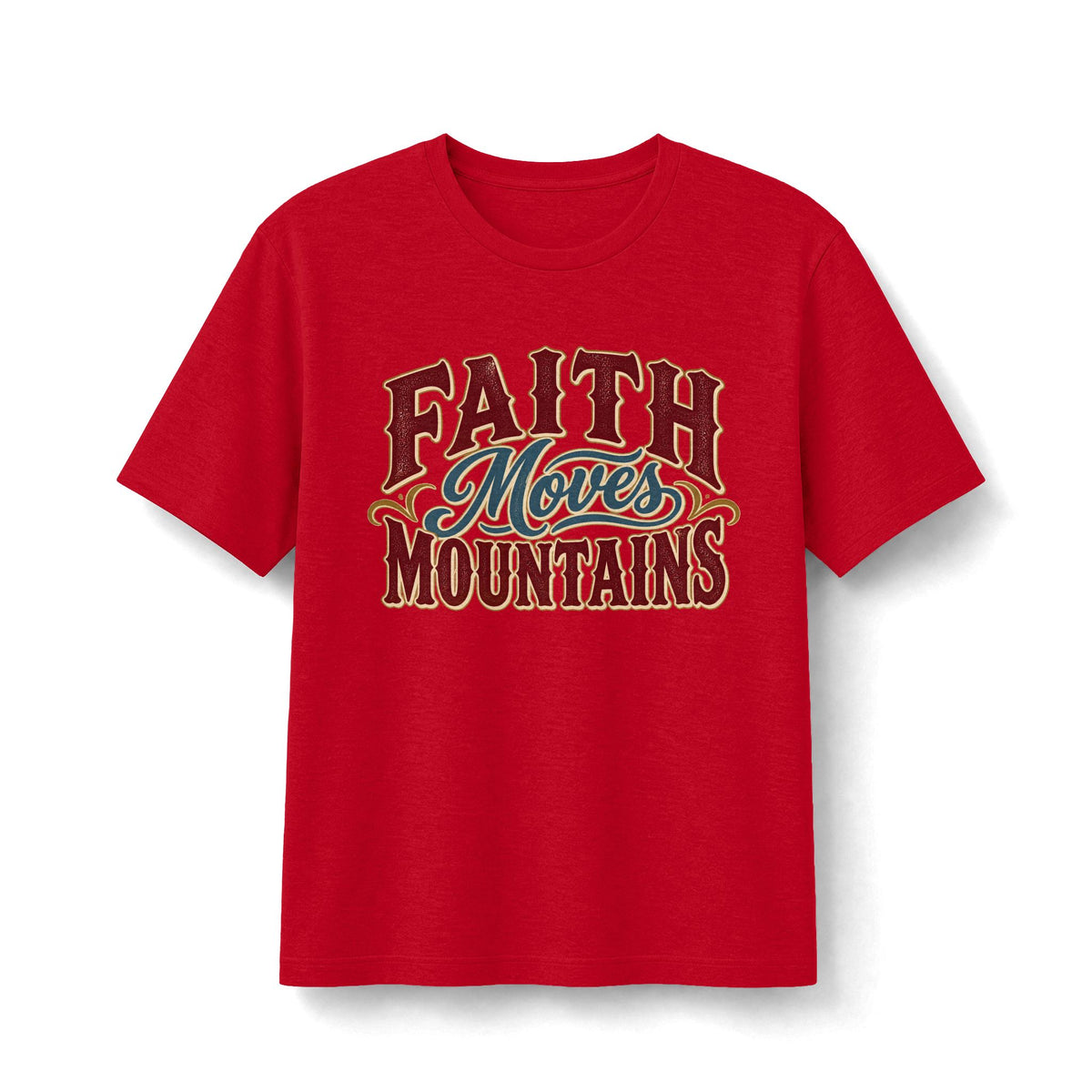 Faith Moves Mountains Vintage Christian T-Shirt