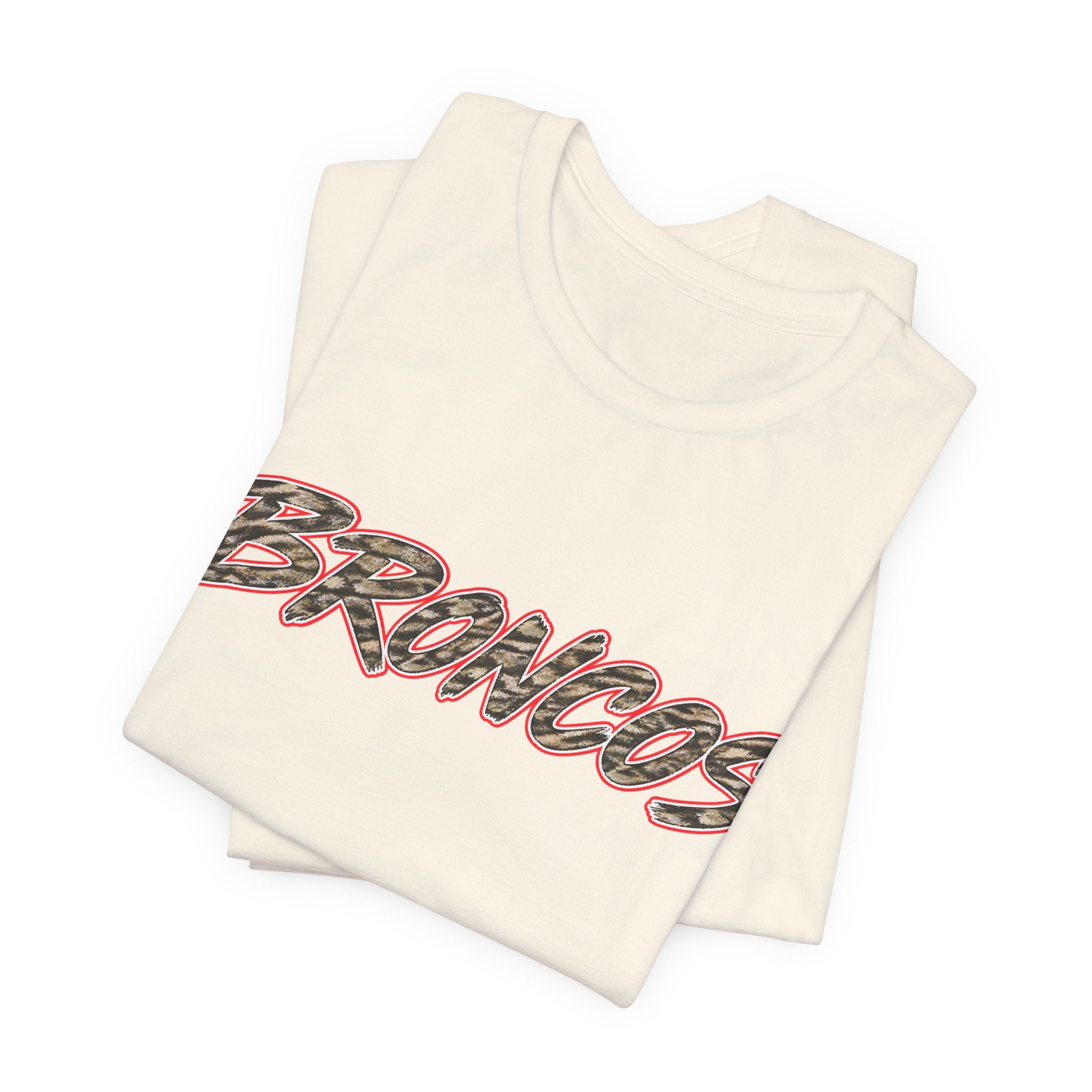 BRONCOS Leopard Print Unisex Tee - Bella+Canvas 3001