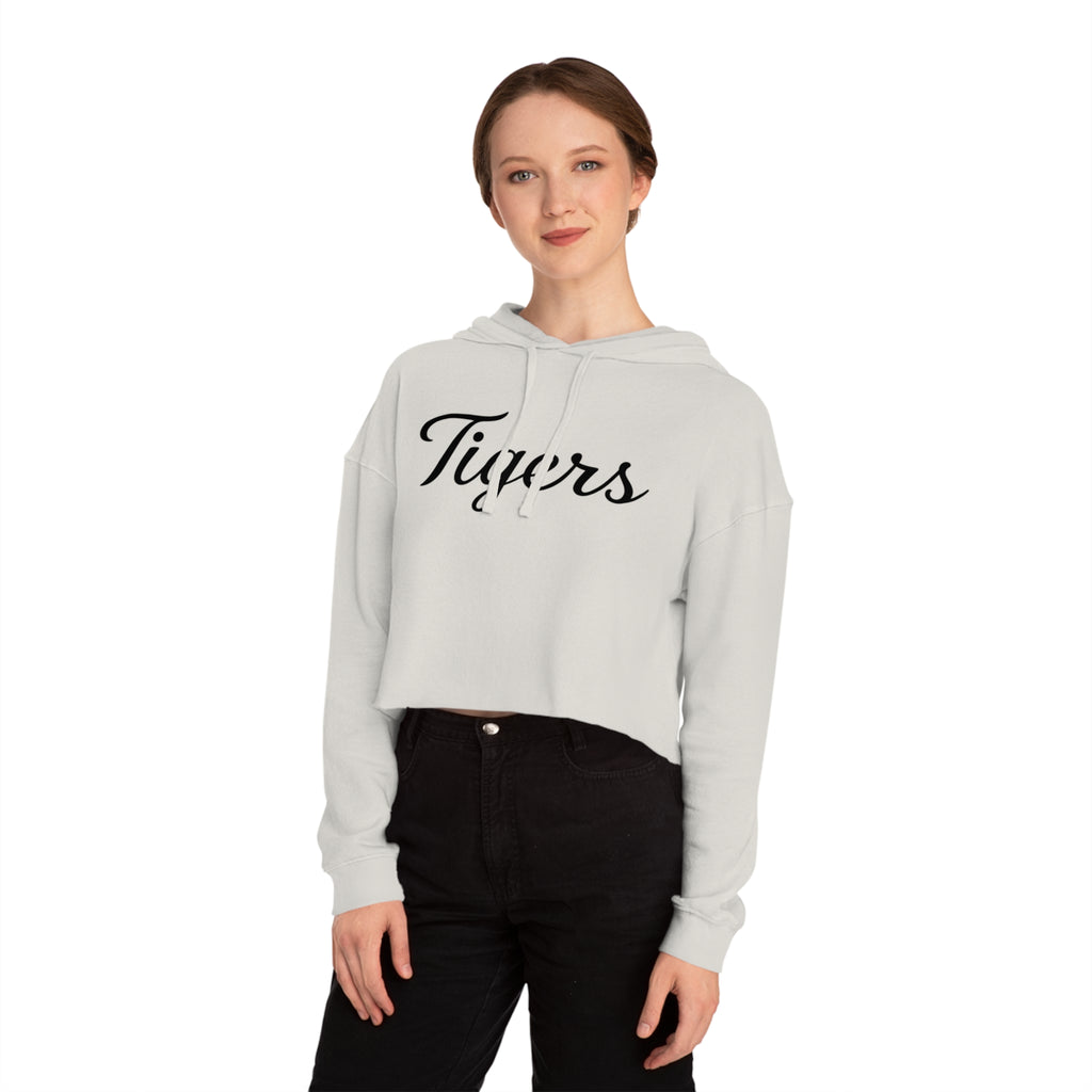 Tigers Script Cropped Hoodie