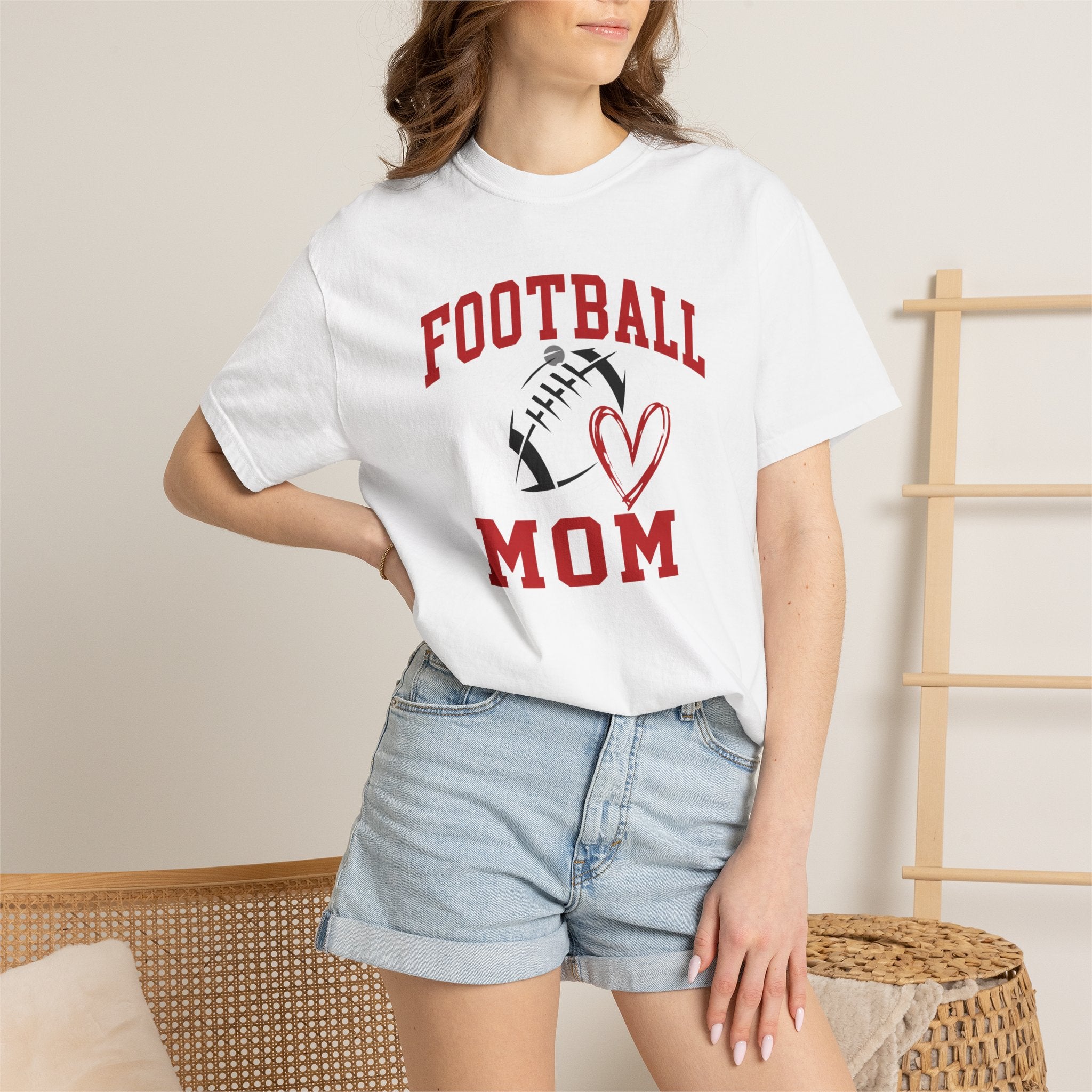 Football Mom Garment-Dyed T-Shirt