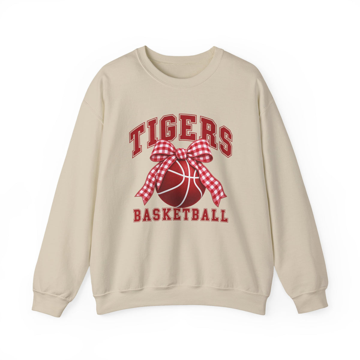 Tigers Basketball Bow Crewneck Sweatshirt