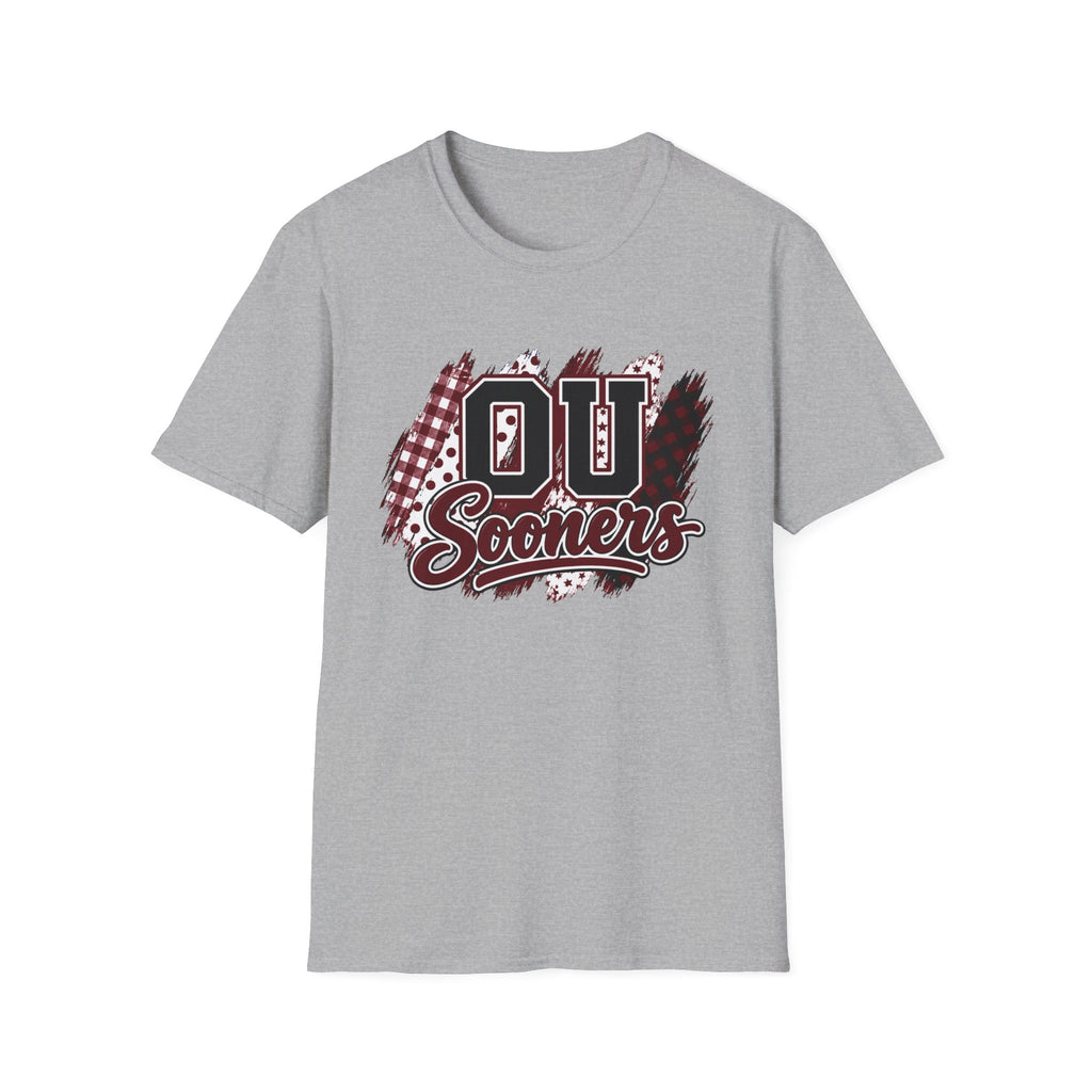Sooners Mixed-Print Unisex Softstyle T-Shirt