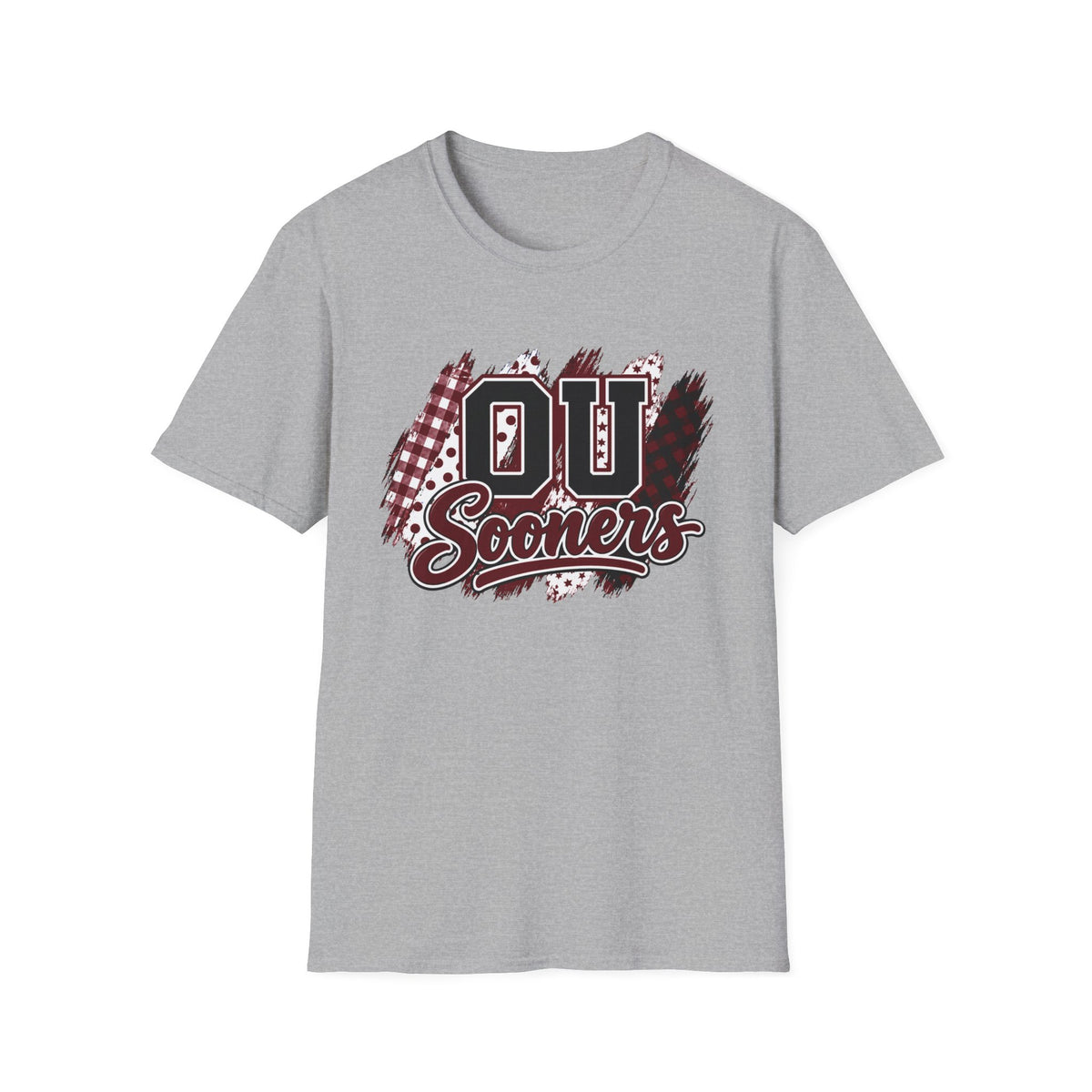Sooners Mixed-Print Unisex Softstyle T-Shirt