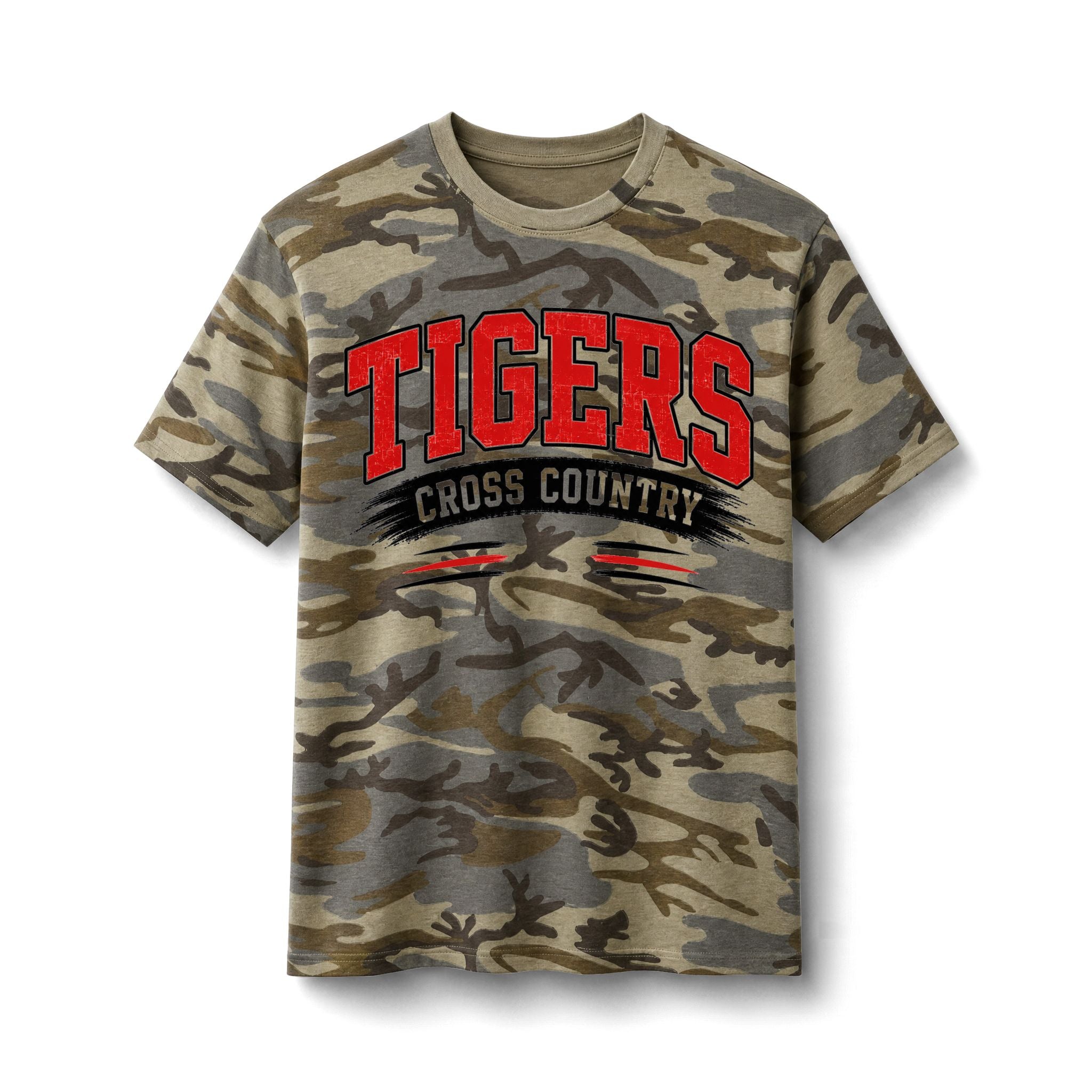 Tigers Cross Country Camo Unisex Tee