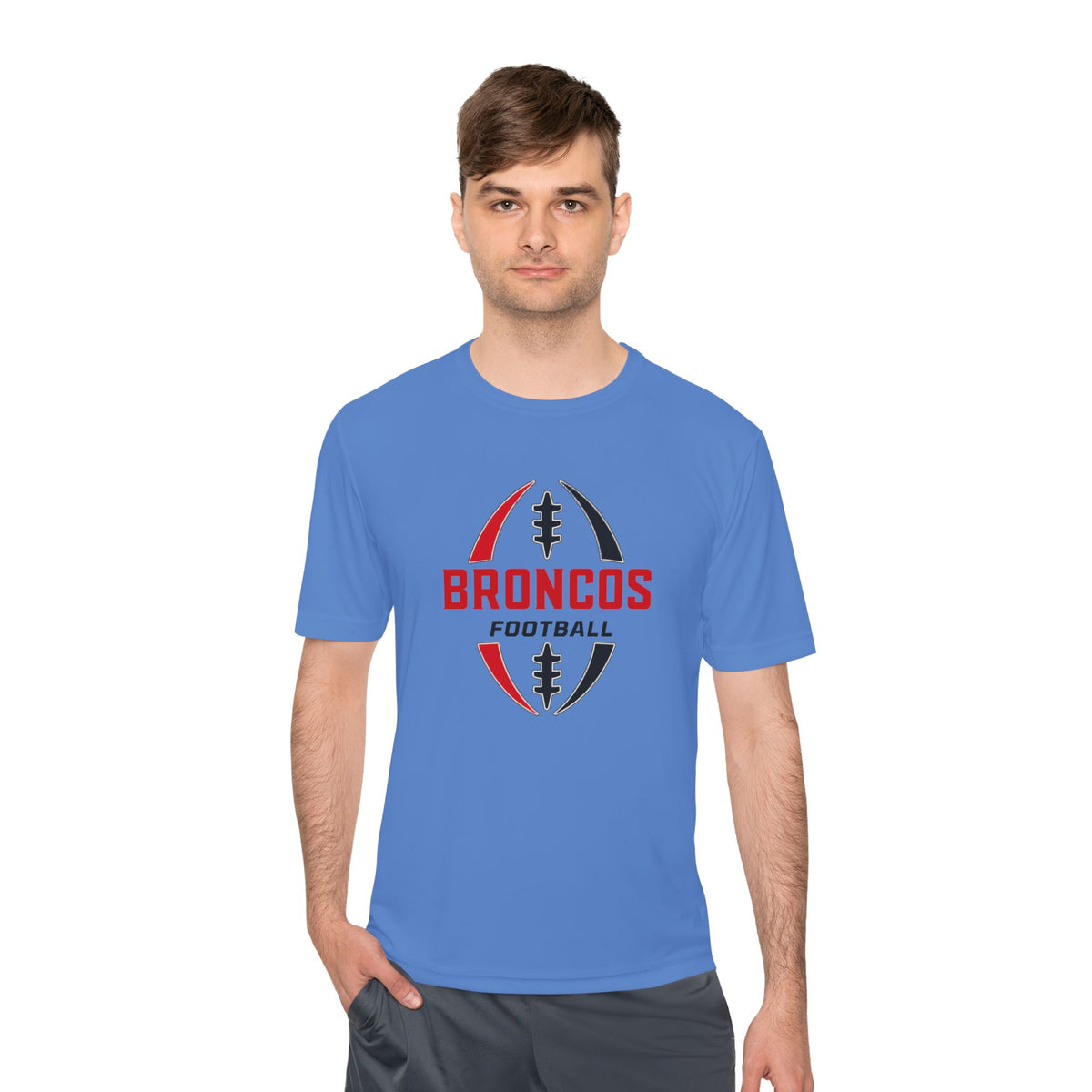 Broncos Football Tee — Moisture-Wicking Athletic Shirt