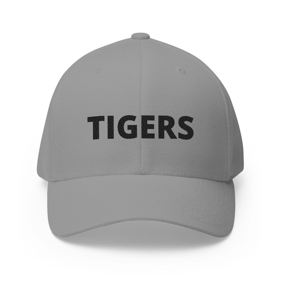 TIGERS Embroidered Flexfit Hat - Black Stitching
