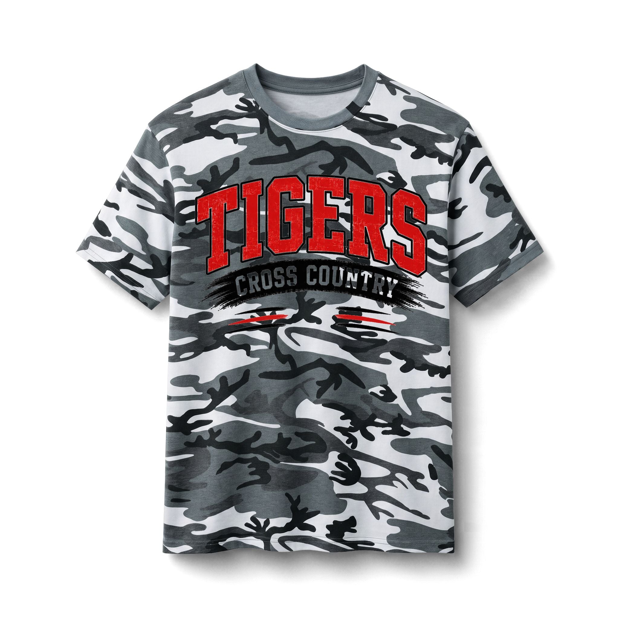 Tigers Cross Country Camo Unisex Tee