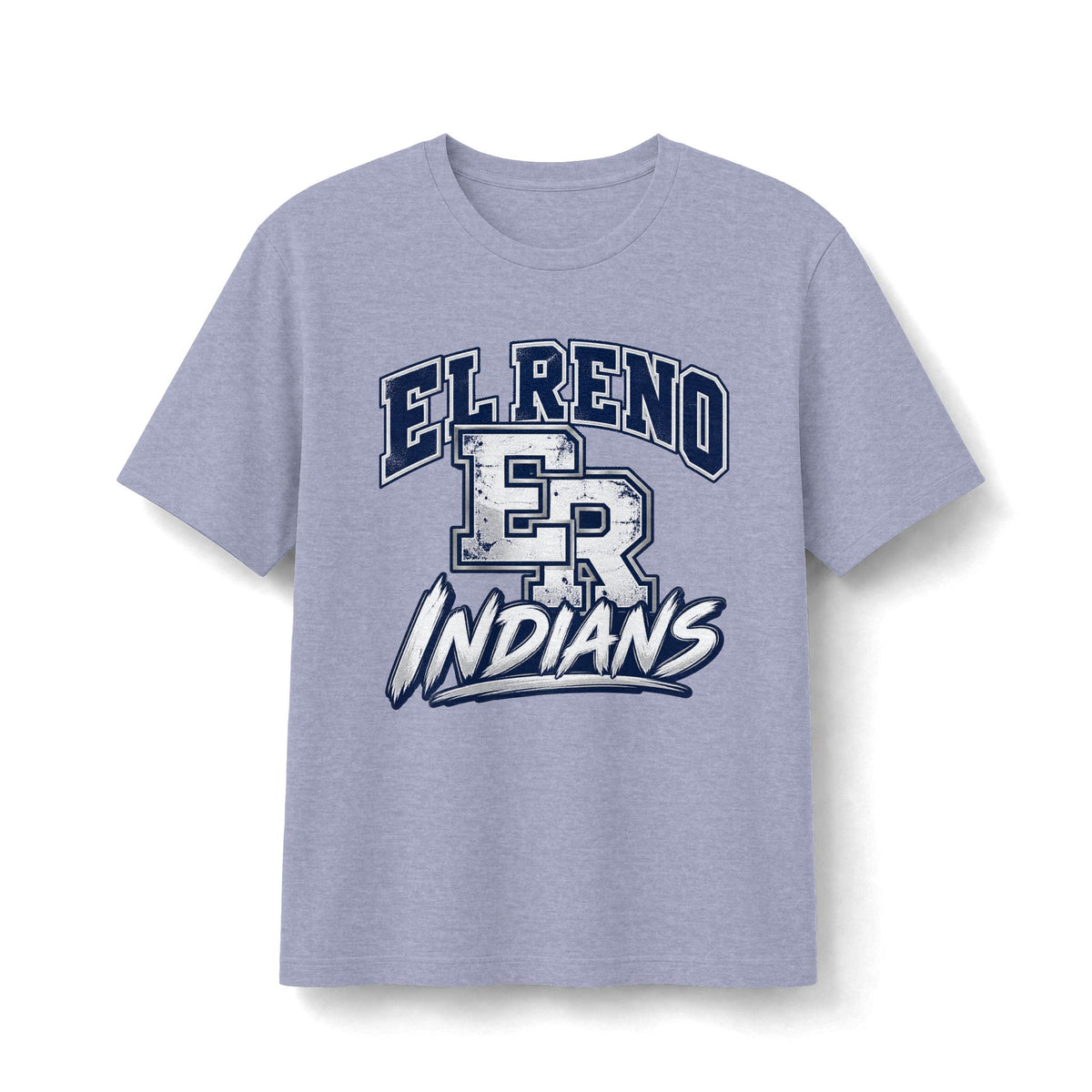 El Reno Indians ER Monogram Tee - Navy & White