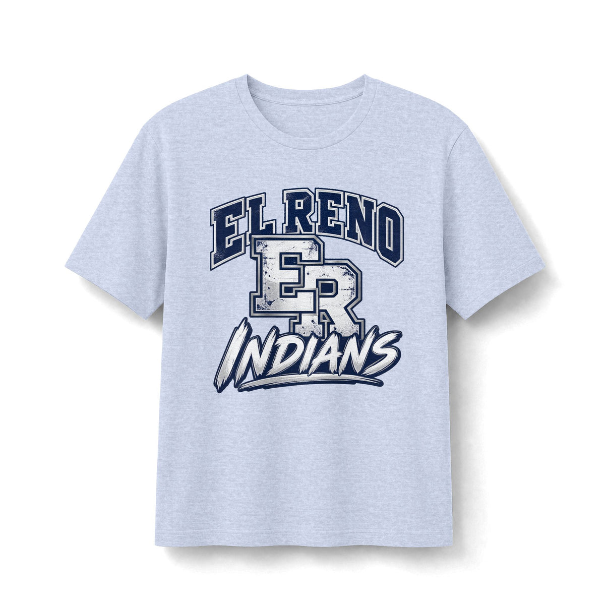 El Reno Indians ER Monogram Tee - Navy & White