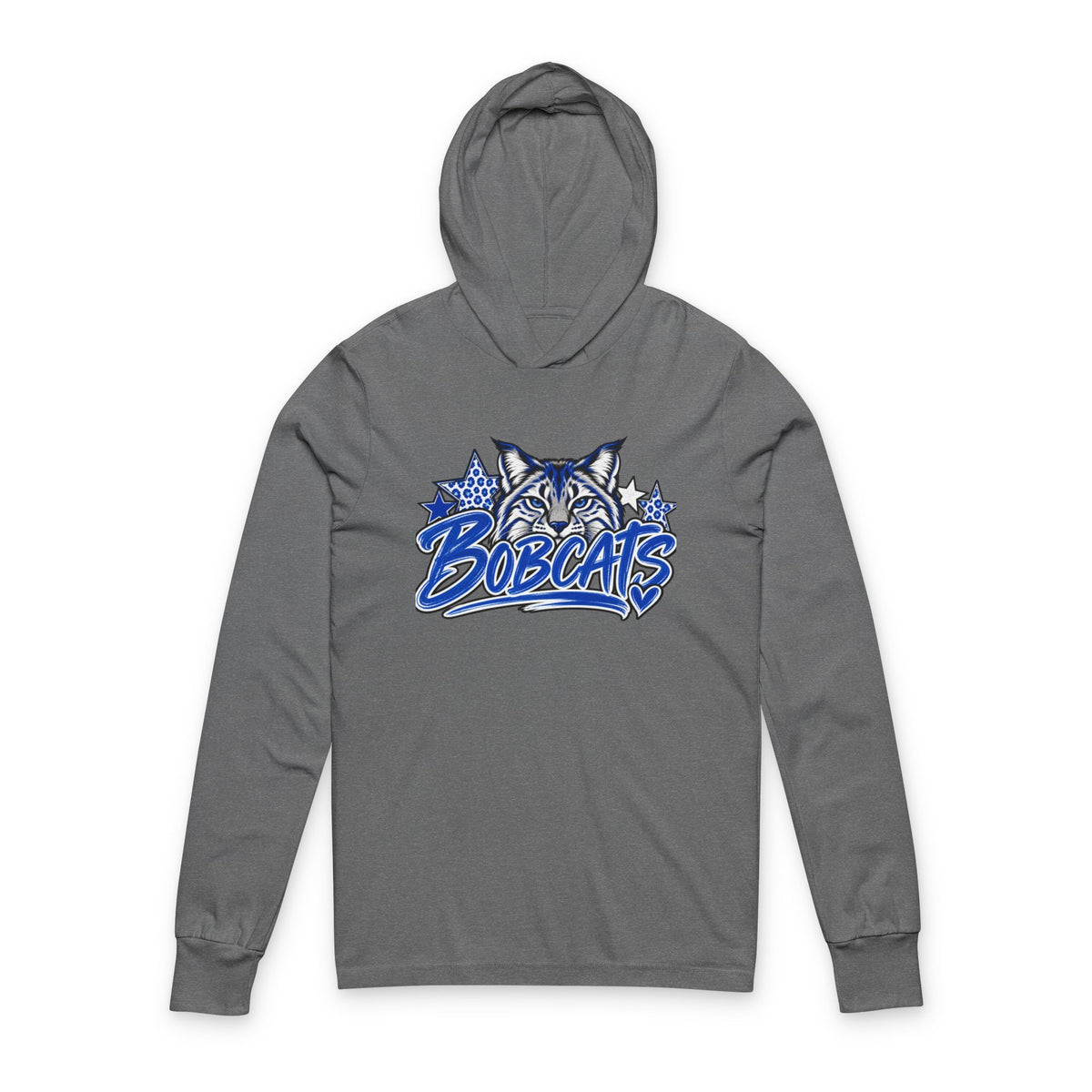 Bobcats Mascot Unisex Hooded Long Sleeve Tee