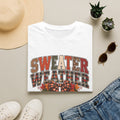 Sweater Weather T-Shirt - Cozy Fall Plaid & Leopard Graphic Tee