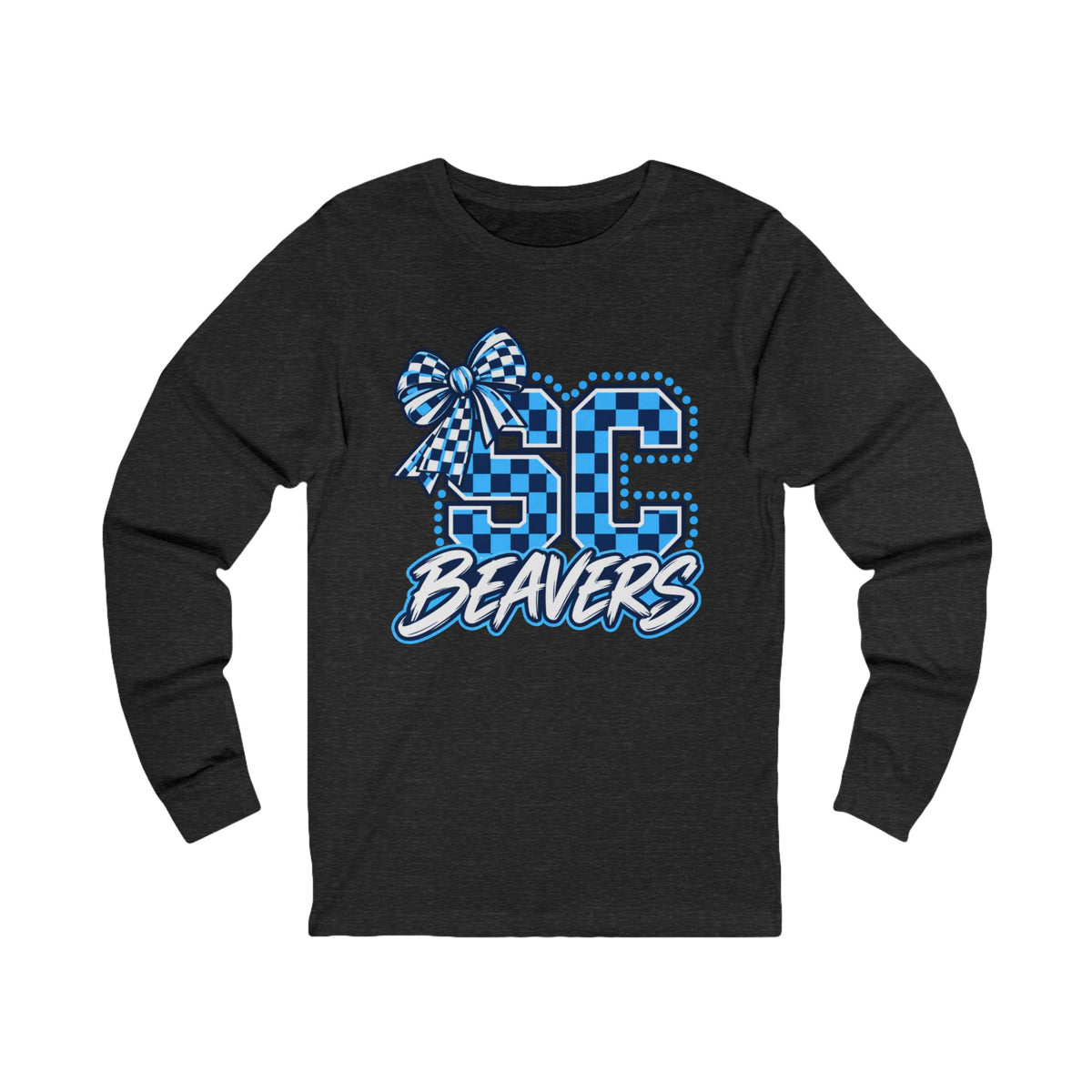 SC Beavers Checkered Bow Long Sleeve Tee