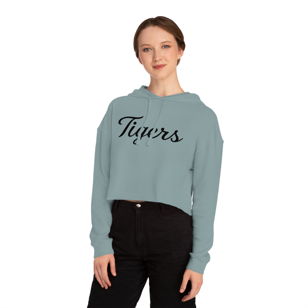Tigers Script Cropped Hoodie