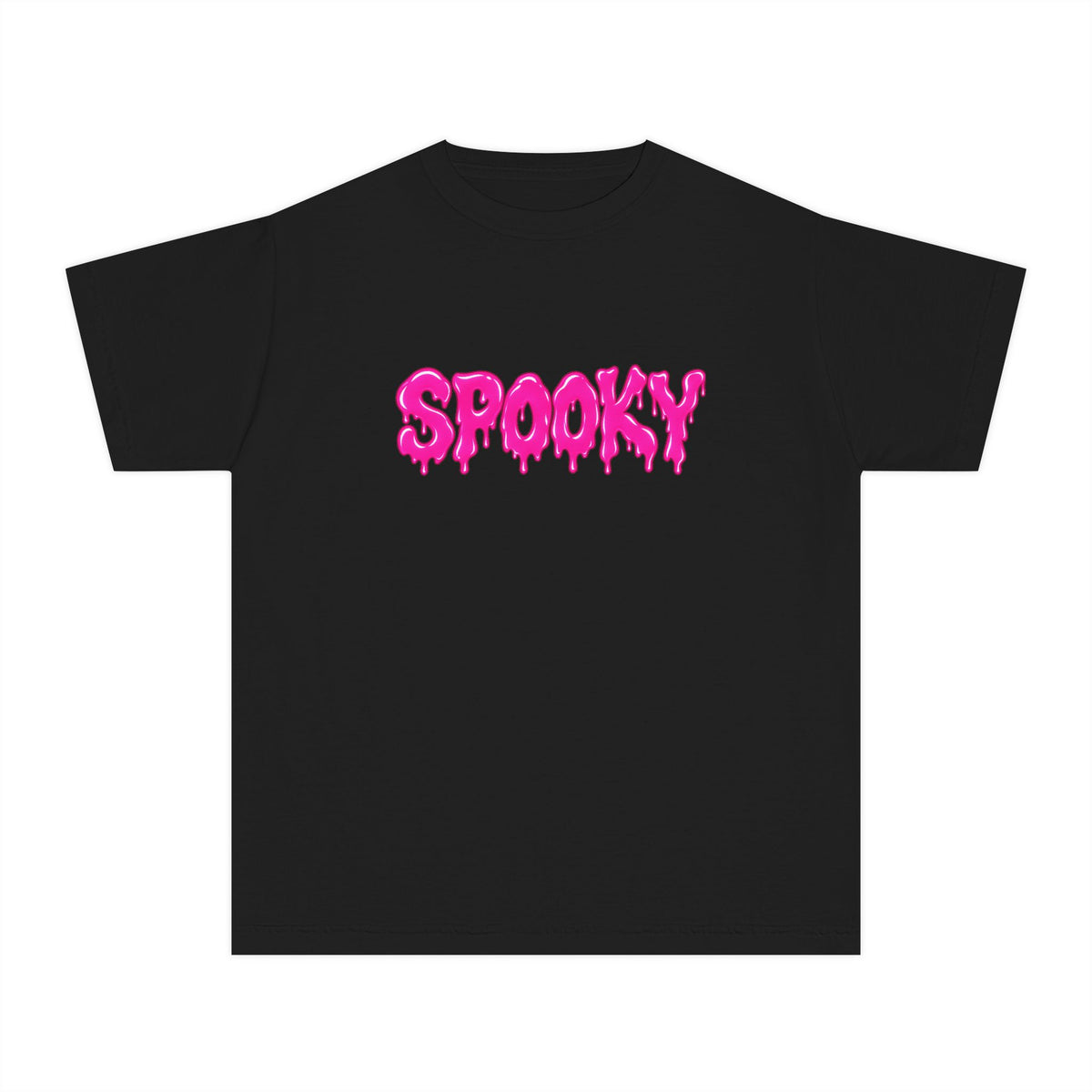 Neon Spooky Halloween T-Shirt - Pink Drip Youth