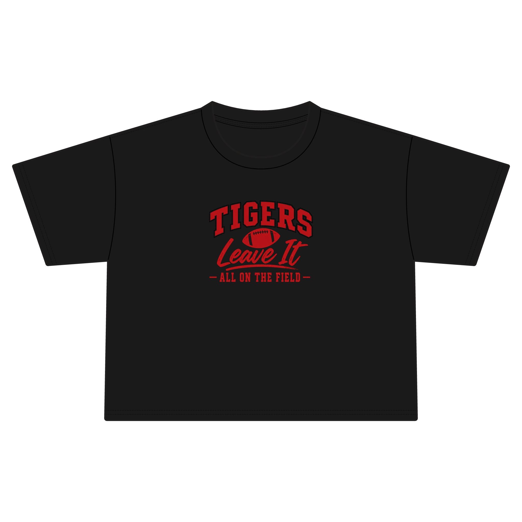 Tigers Leave It All On The Field Women's Crop Tee - Football Shirt