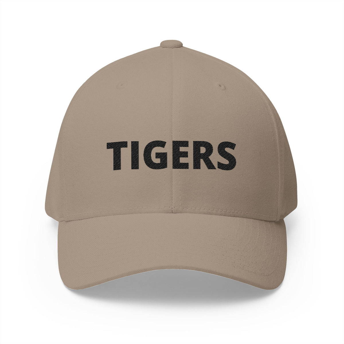 TIGERS Embroidered Flexfit Hat - Black Stitching