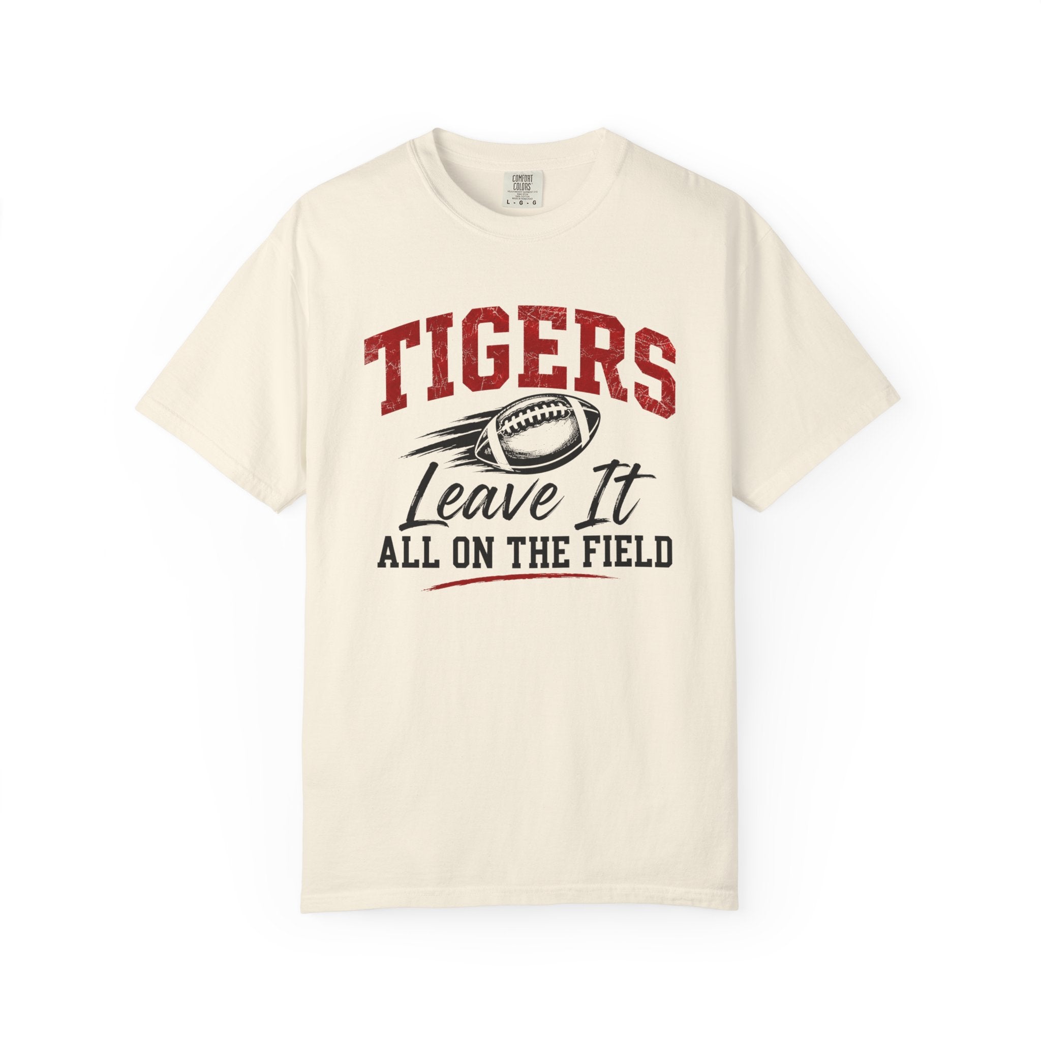 Tigers Leave It All on the Field/Comfort Colors Football Tee
