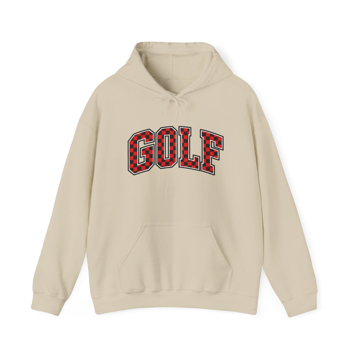 GOLF Checkered Hoodie - Red & Black Varsity Pullover