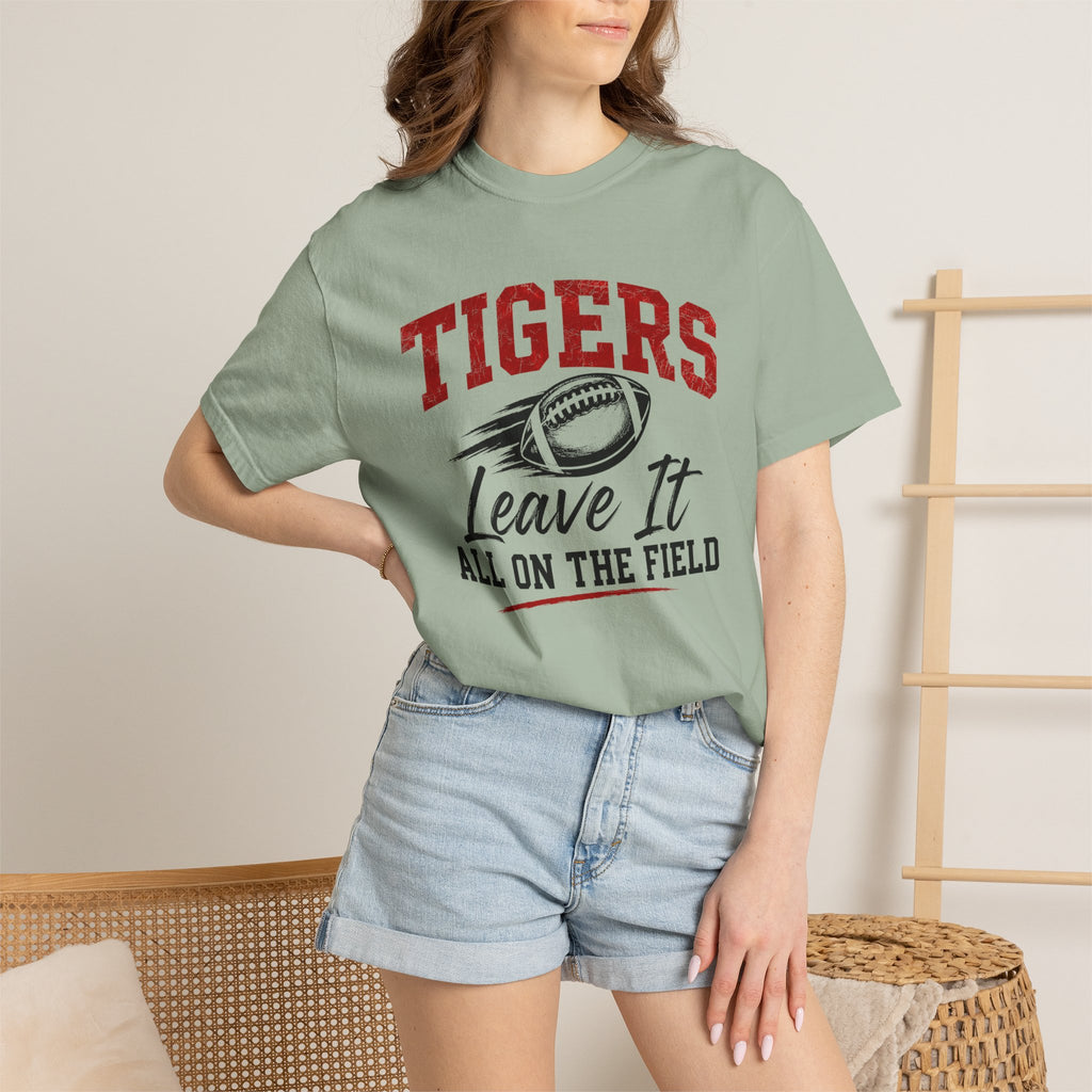 Tigers Leave It All on the Field/Comfort Colors Football Tee