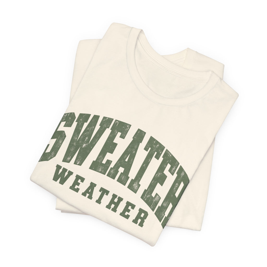 Sweater Weather T-Shirt - Vintage Collegiate Fall Tee