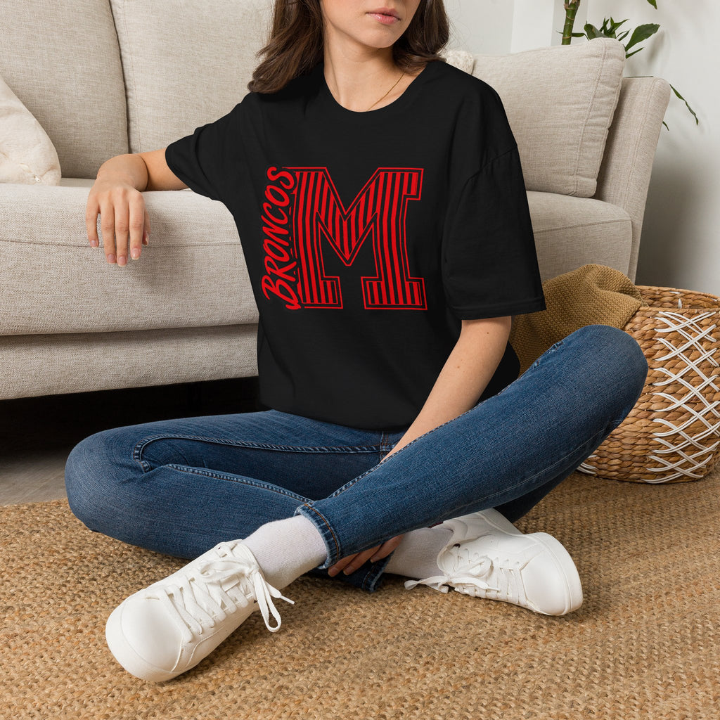 Broncos Varsity "M" Tee - Retro Letter Graphic T-Shirt
