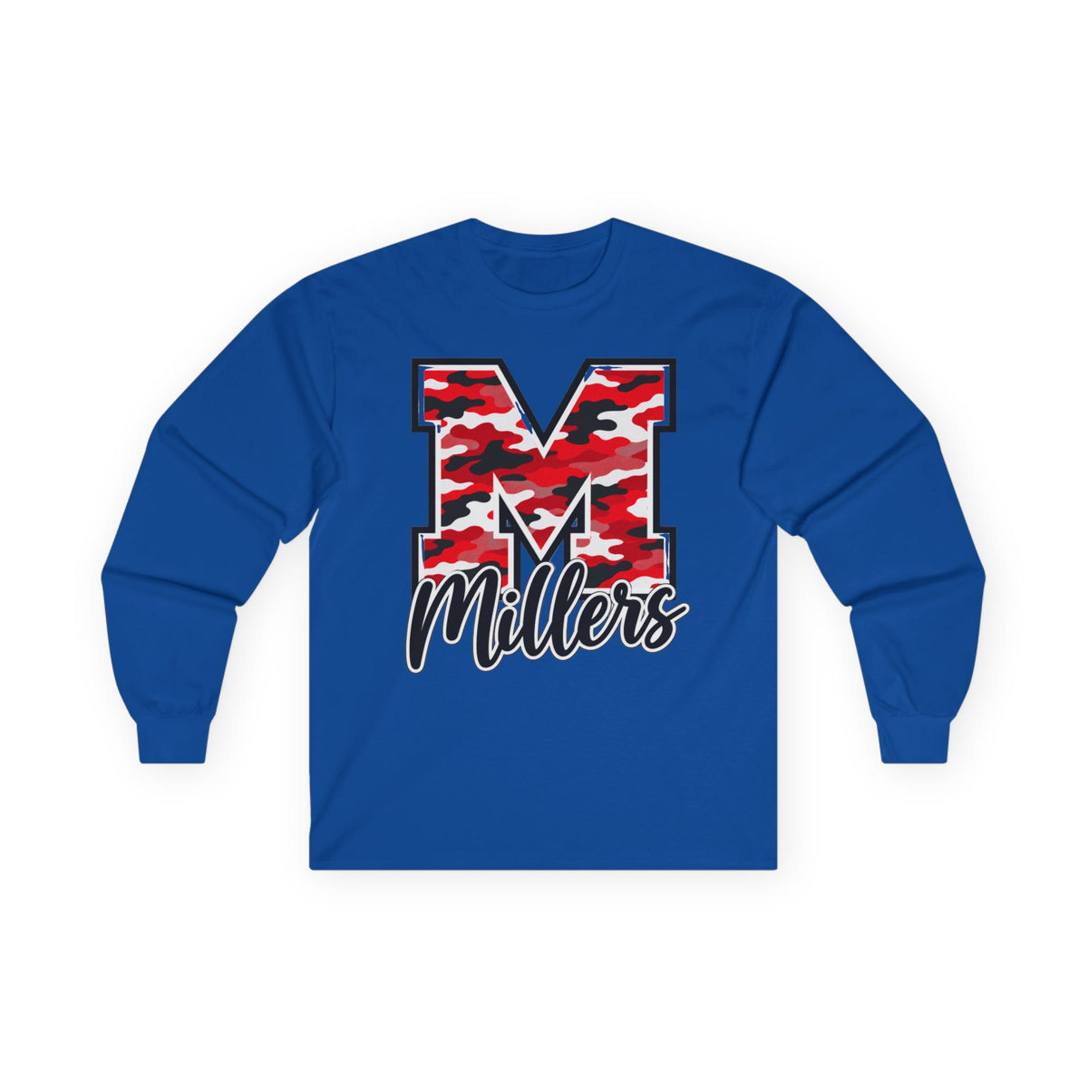 Millers Red Camo "M" Long Sleeve Tee
