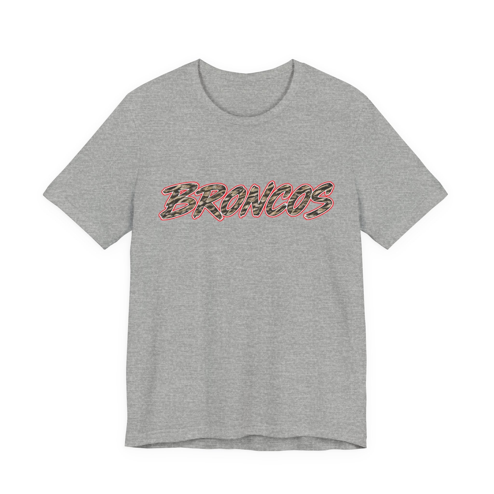 BRONCOS Leopard Print Unisex Tee - Bella+Canvas 3001