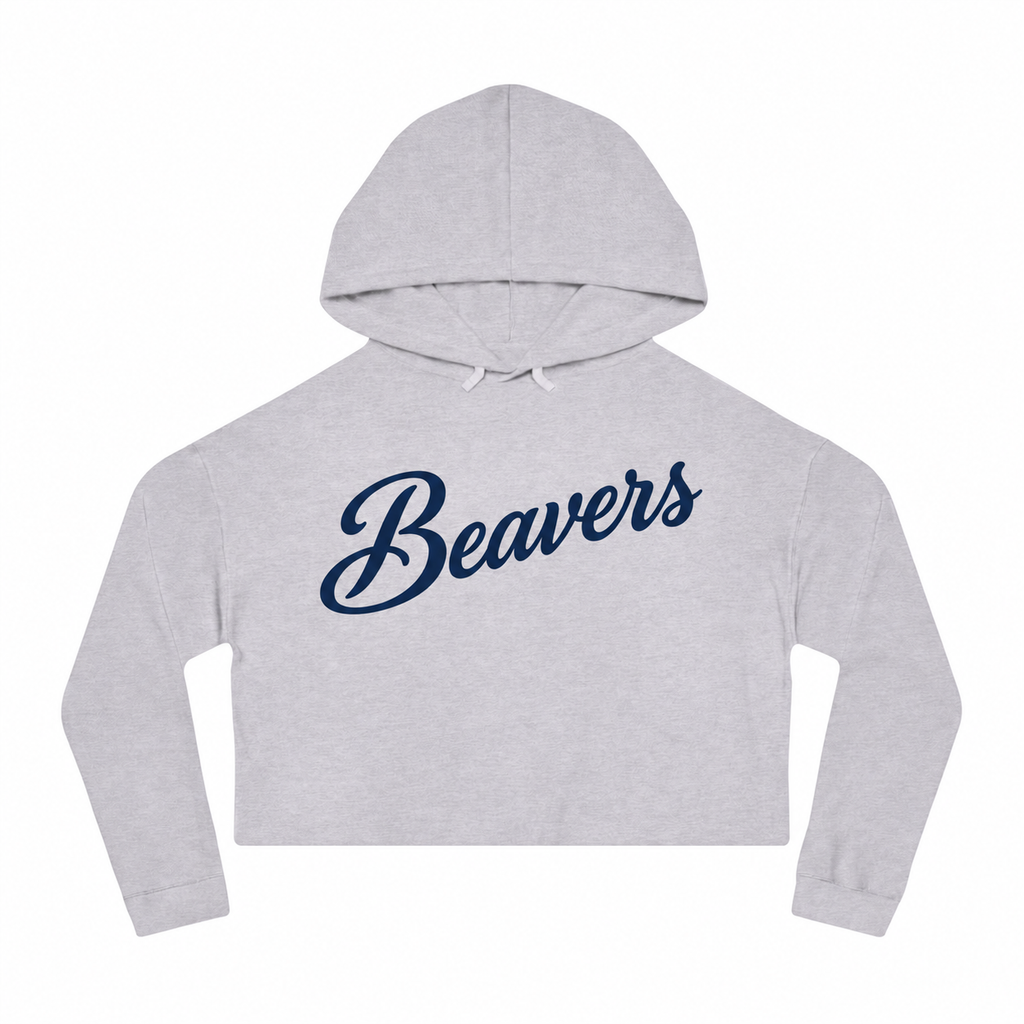 Beavers Script Cropped Hoodie