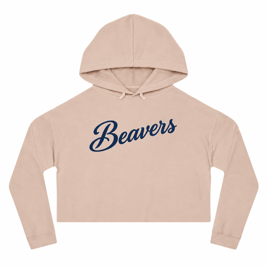 Beavers Script Cropped Hoodie