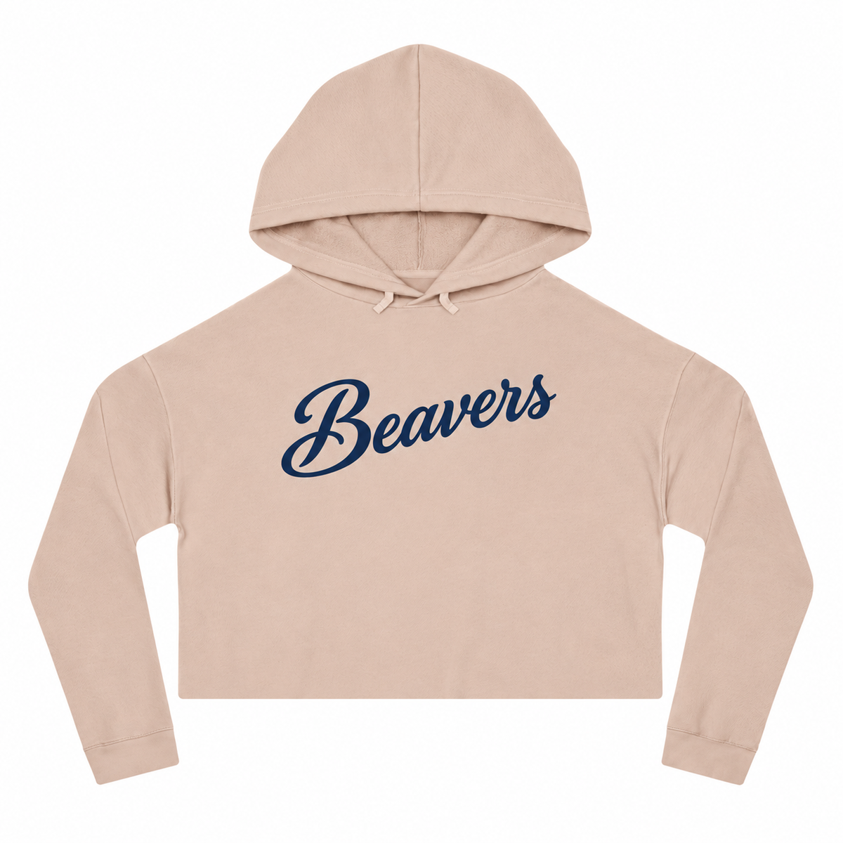 Beavers Script Cropped Hoodie